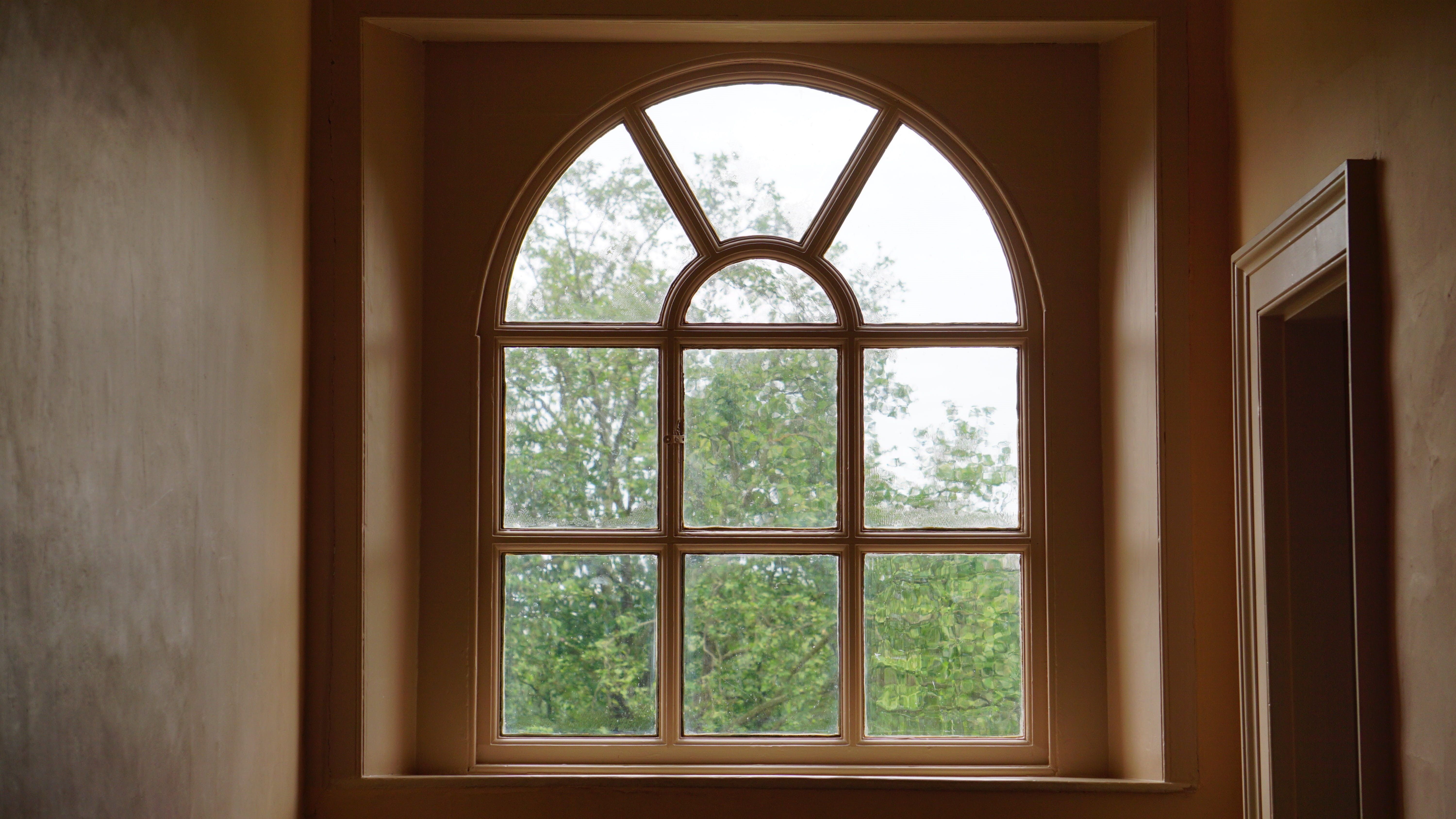 reflection, ancient, glass - material, no people, nature, window frame, empty, vintage, sunlight, wood, traditional, indoors, old, window, daytime, pane, HD Wallpaper