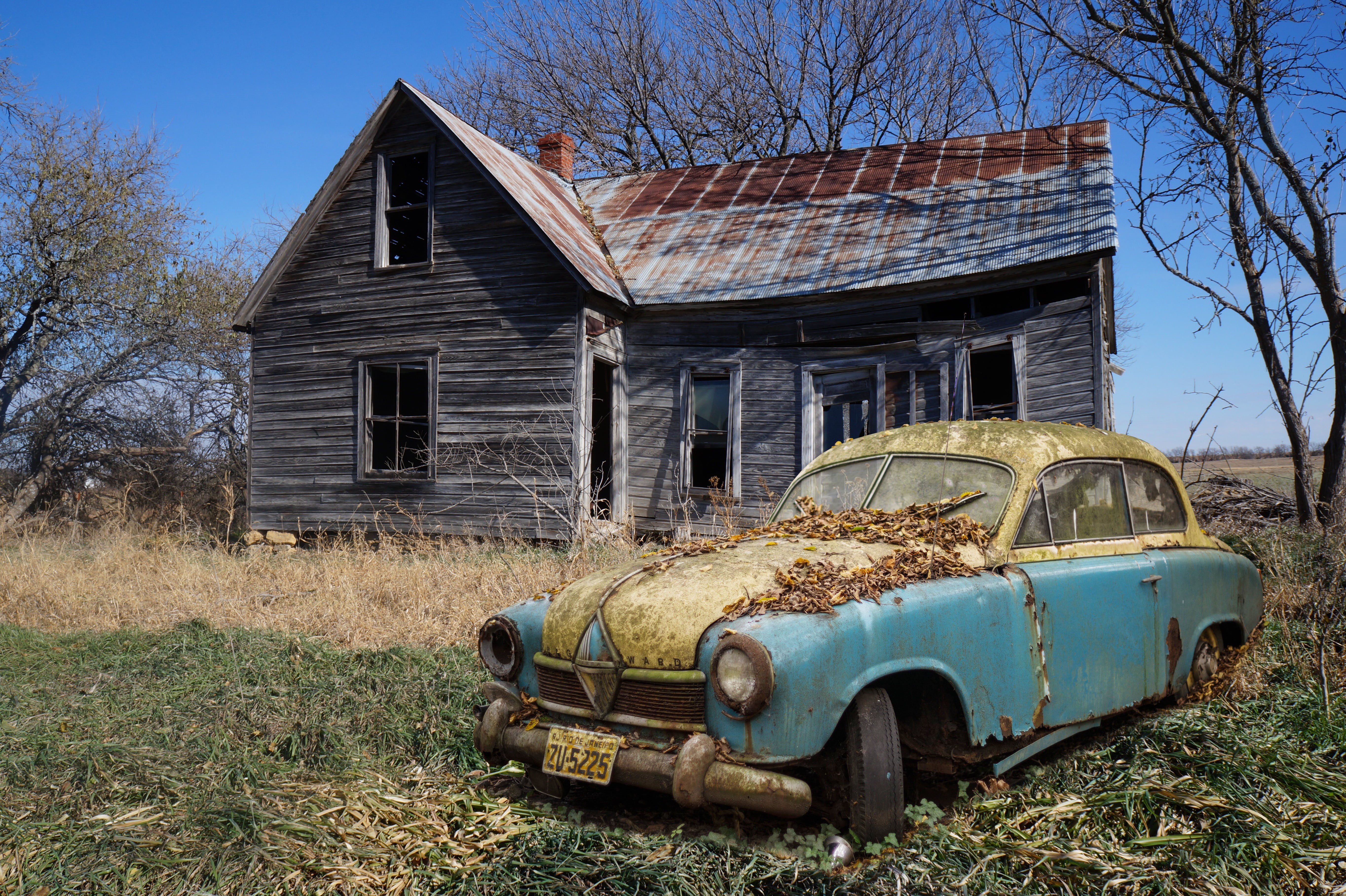 stainless, break up, near, wooden, scrap car, damaged, scrap, deterioration, oldtimer, building, rural scene, no people, beige, pkw, brown, dilapidated, HD Wallpaper
