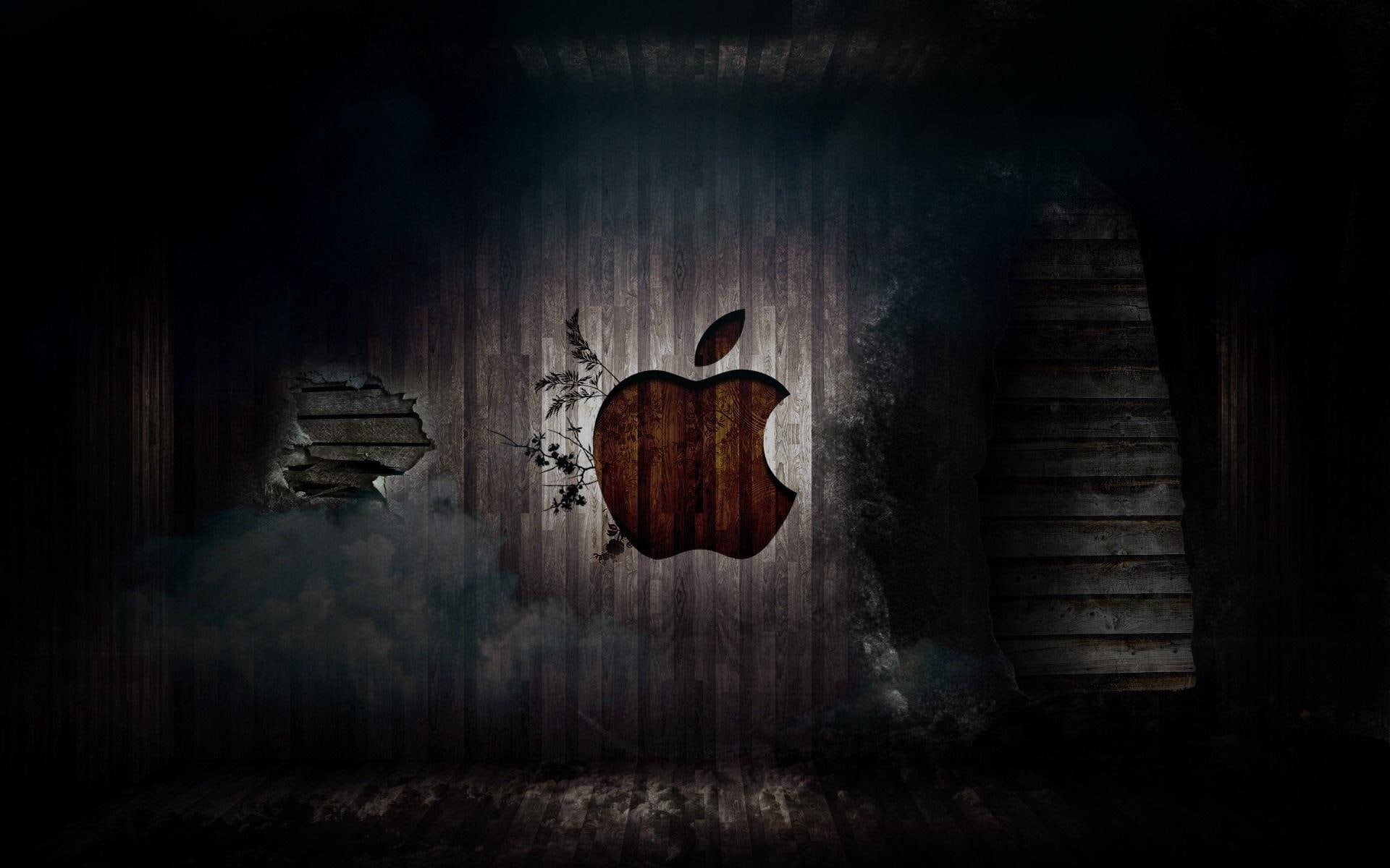 macintosh, 1920x1200, apple, logo, 1080P, carved, computers, HD Wallpaper
