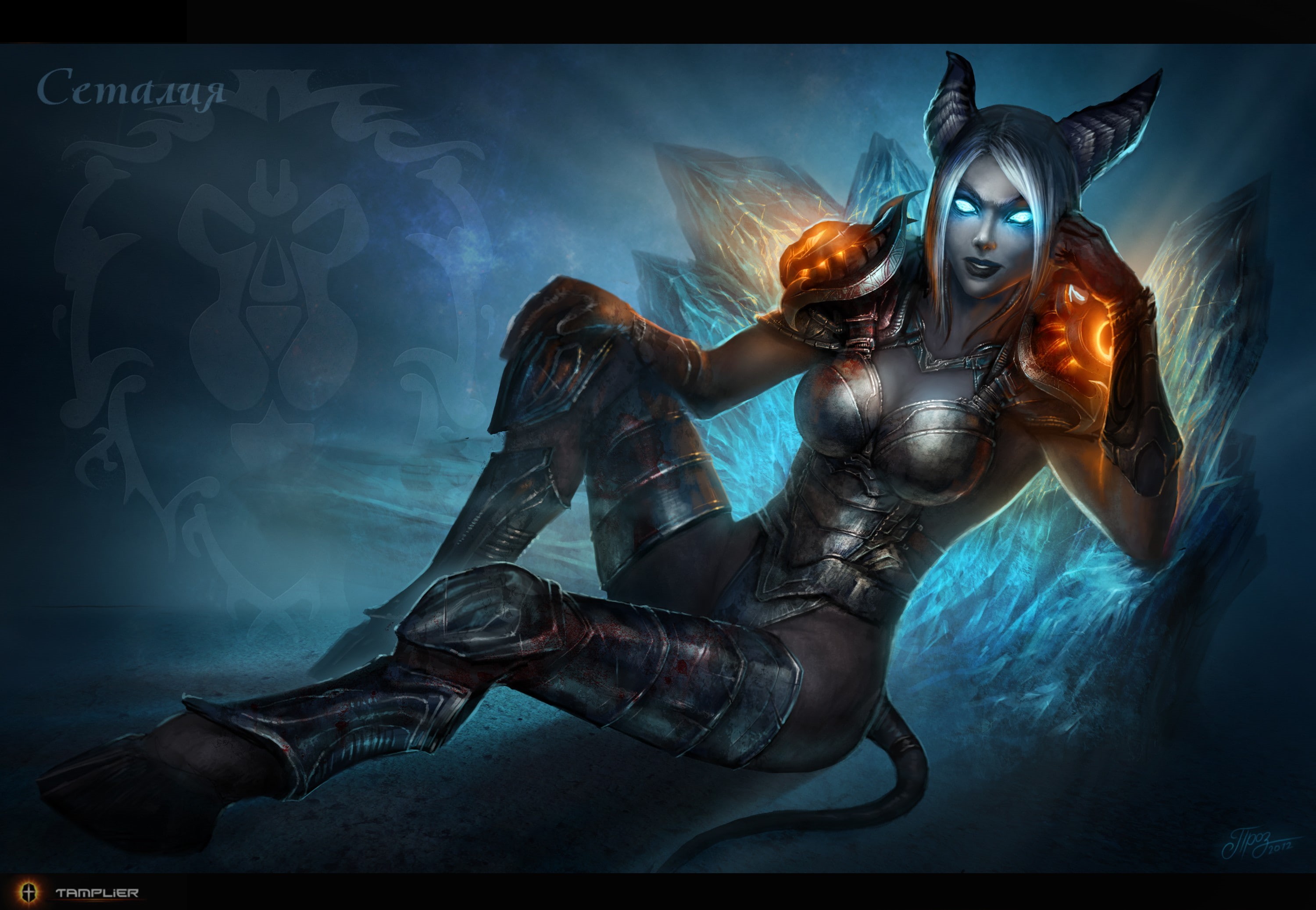 2K, art, women, death, world, draenei, warcraft, fan, digital, knight, HD Wallpaper