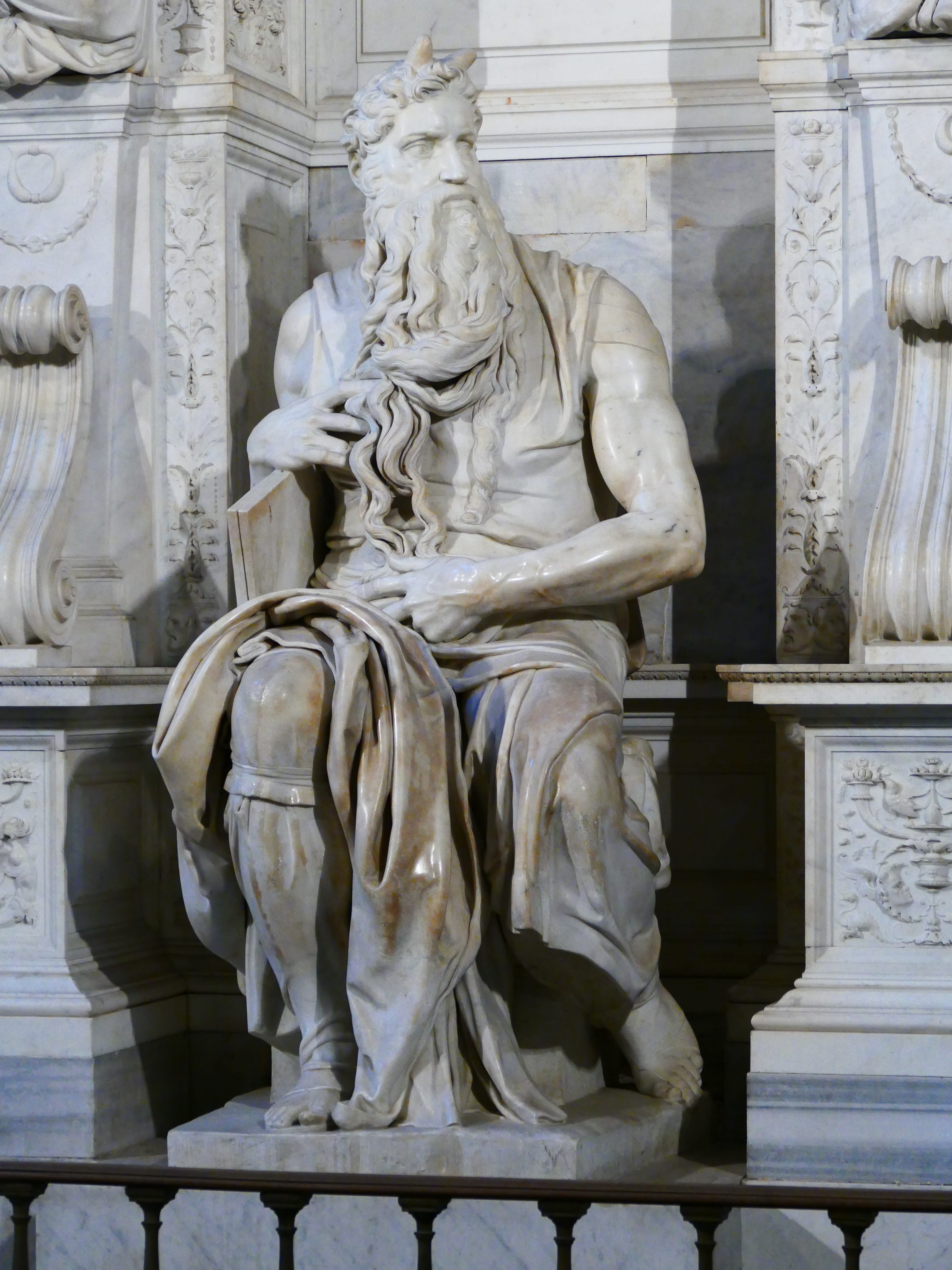 the past, rome, 4K, italy, pope julius ii, architecture, human representation, building exterior, creativity, representation, horned, tomb, built structure, Phone HD Wallpaper