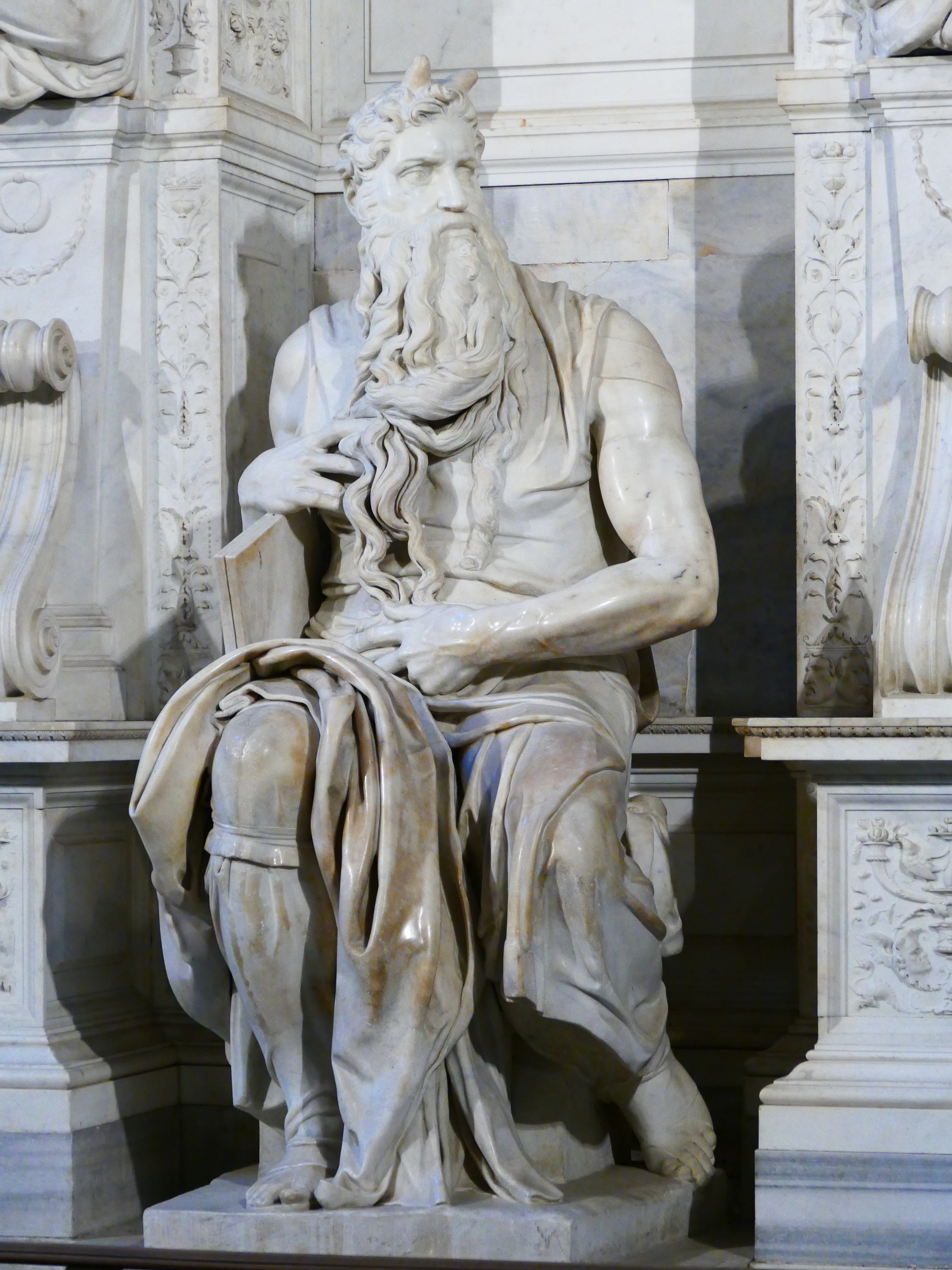 travel destinations, history, architecture, ancient civilization, no people, human representation, moses, craft, building, tomb, male likeness, horned, Phone HD Wallpaper