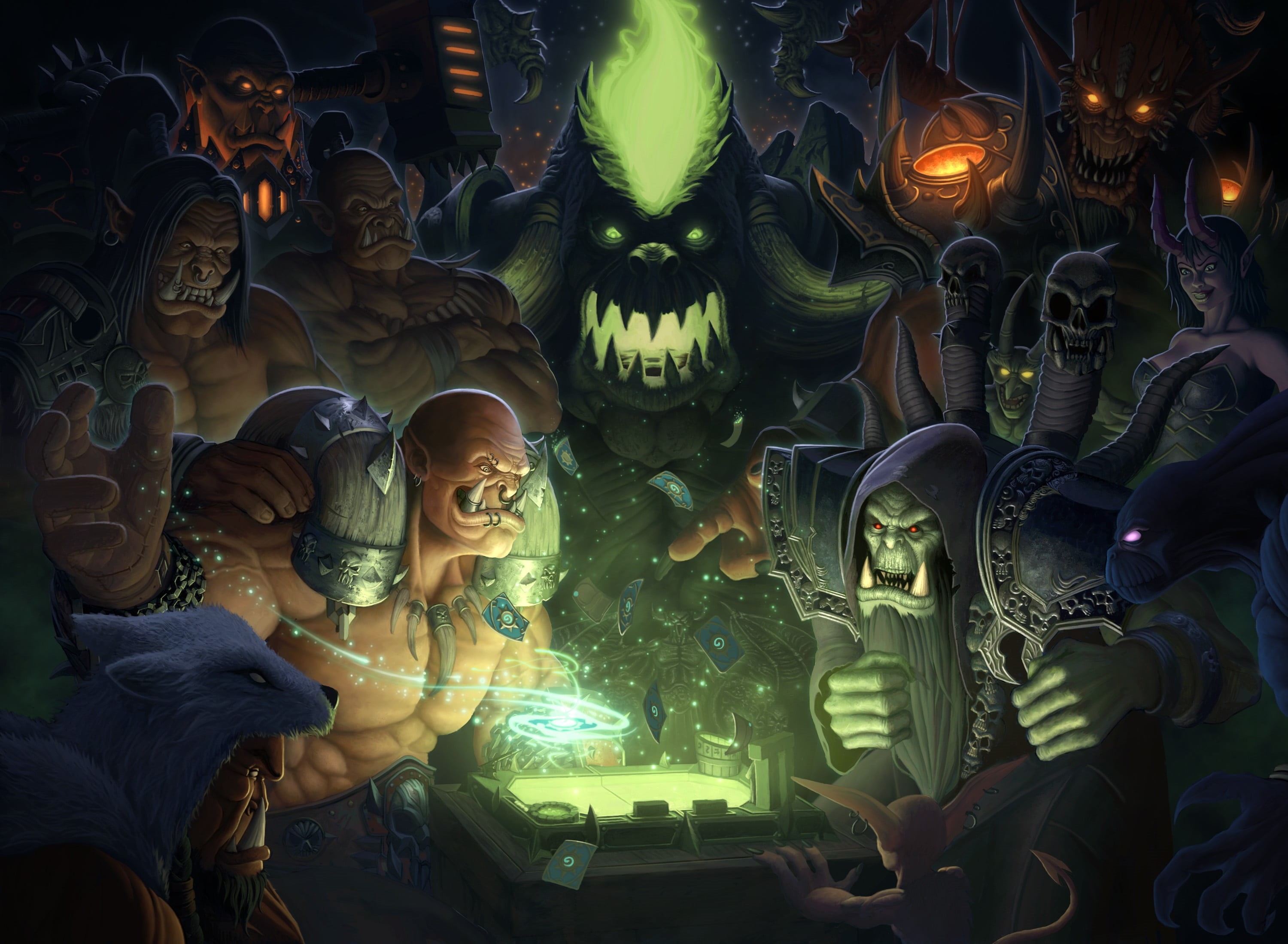 female likeness, lighting equipment, Hearthstone: Heroes of Warcraft, 2K, creativity, belief, orcs, indoors, craft, store, retail, art and craft, Blizzard Entertainment, HD Wallpaper