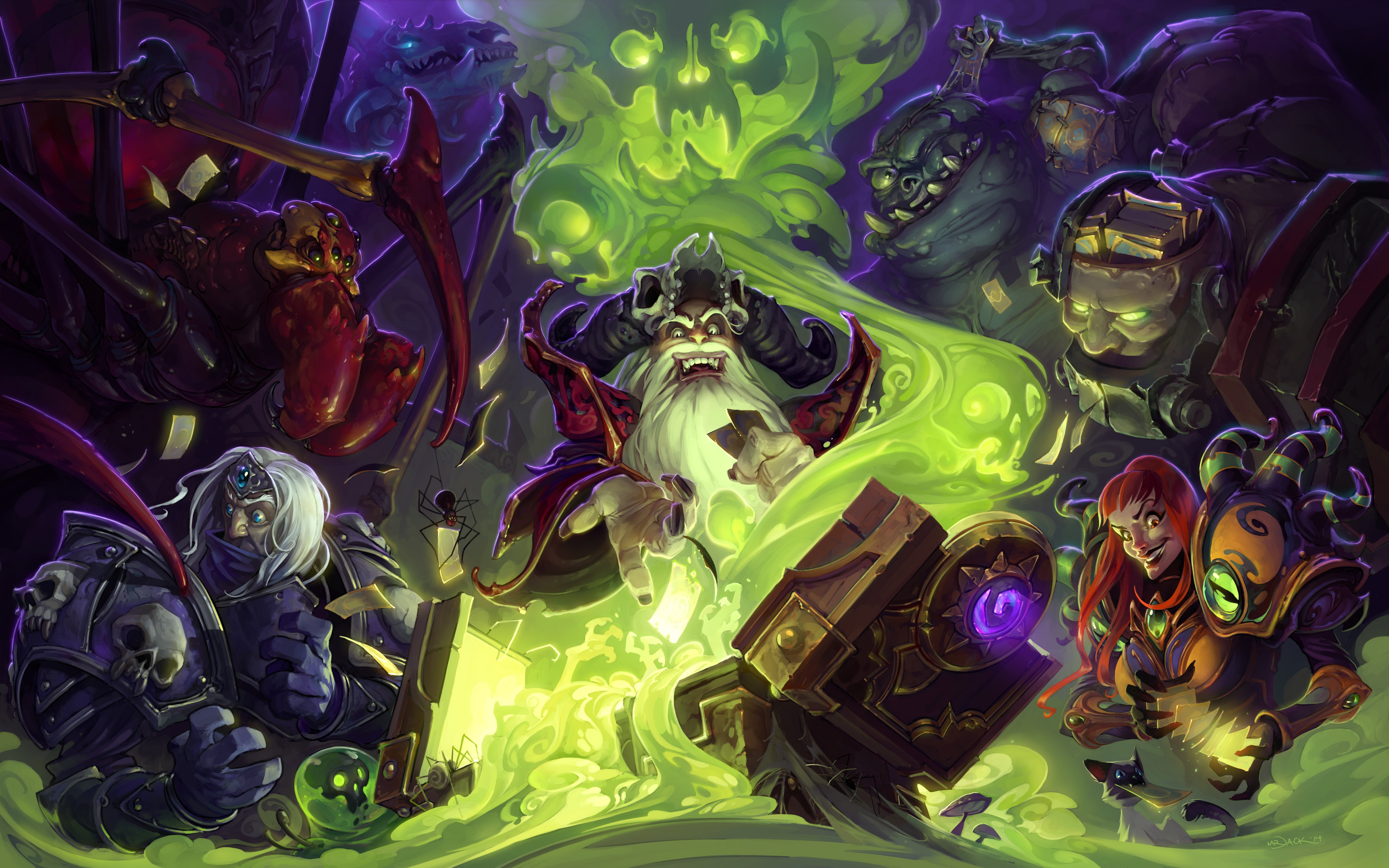 Blizzard Entertainment, lighting equipment, high angle view, Hearthstone: Heroes of Warcraft, choice, art and craft, multi colored, close-up, full frame, HD Wallpaper