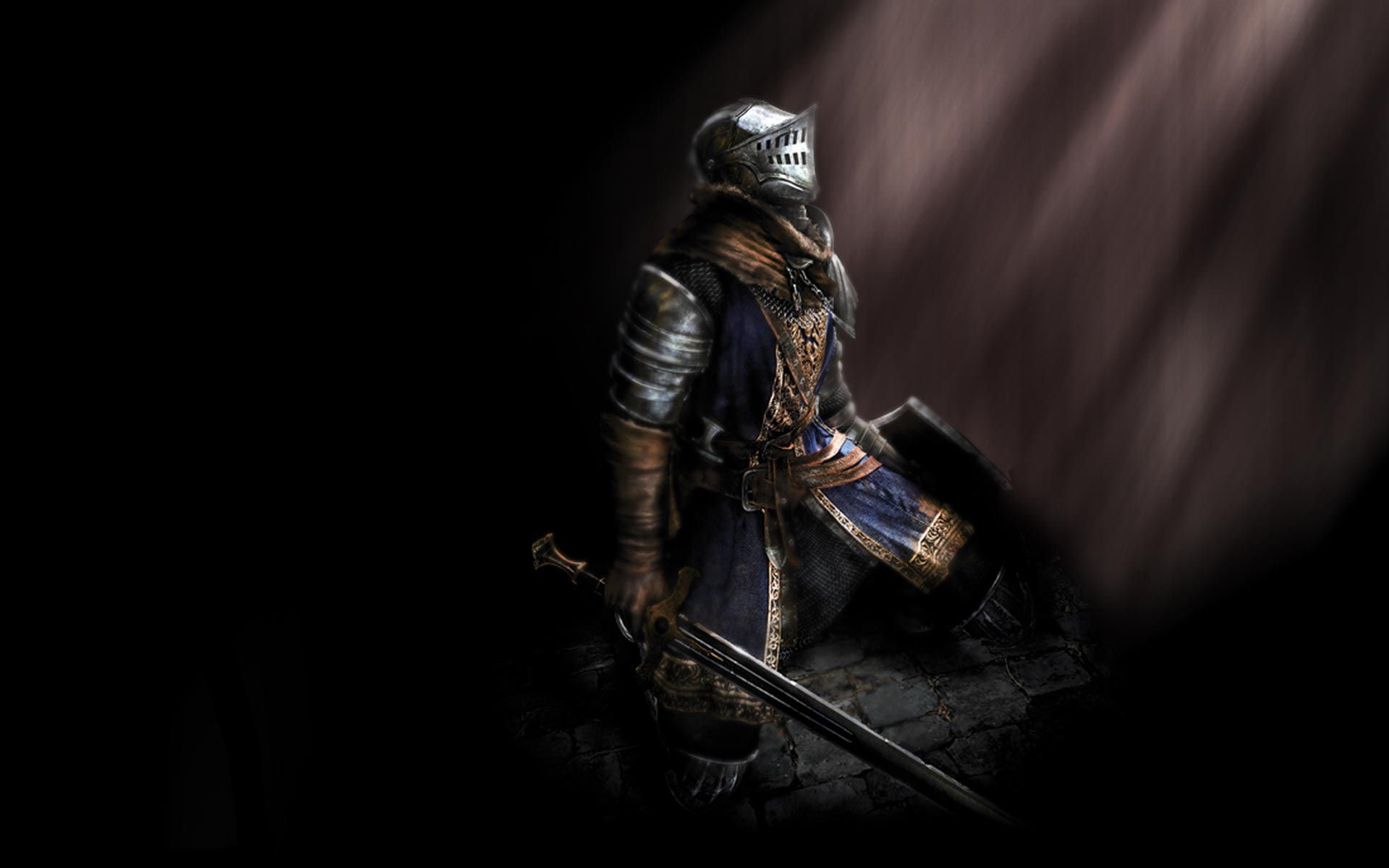 1080P, fantasy, medieval, hd, paladin, knight, illustration, black, HD Wallpaper