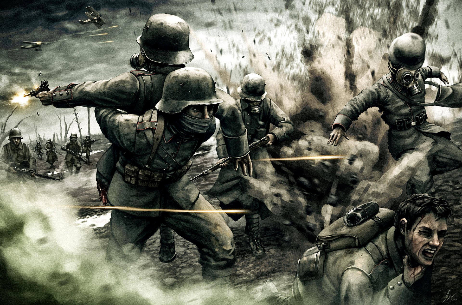 Wars, 1080P, Gas Mask, Battle, World War I, War, HD Wallpaper