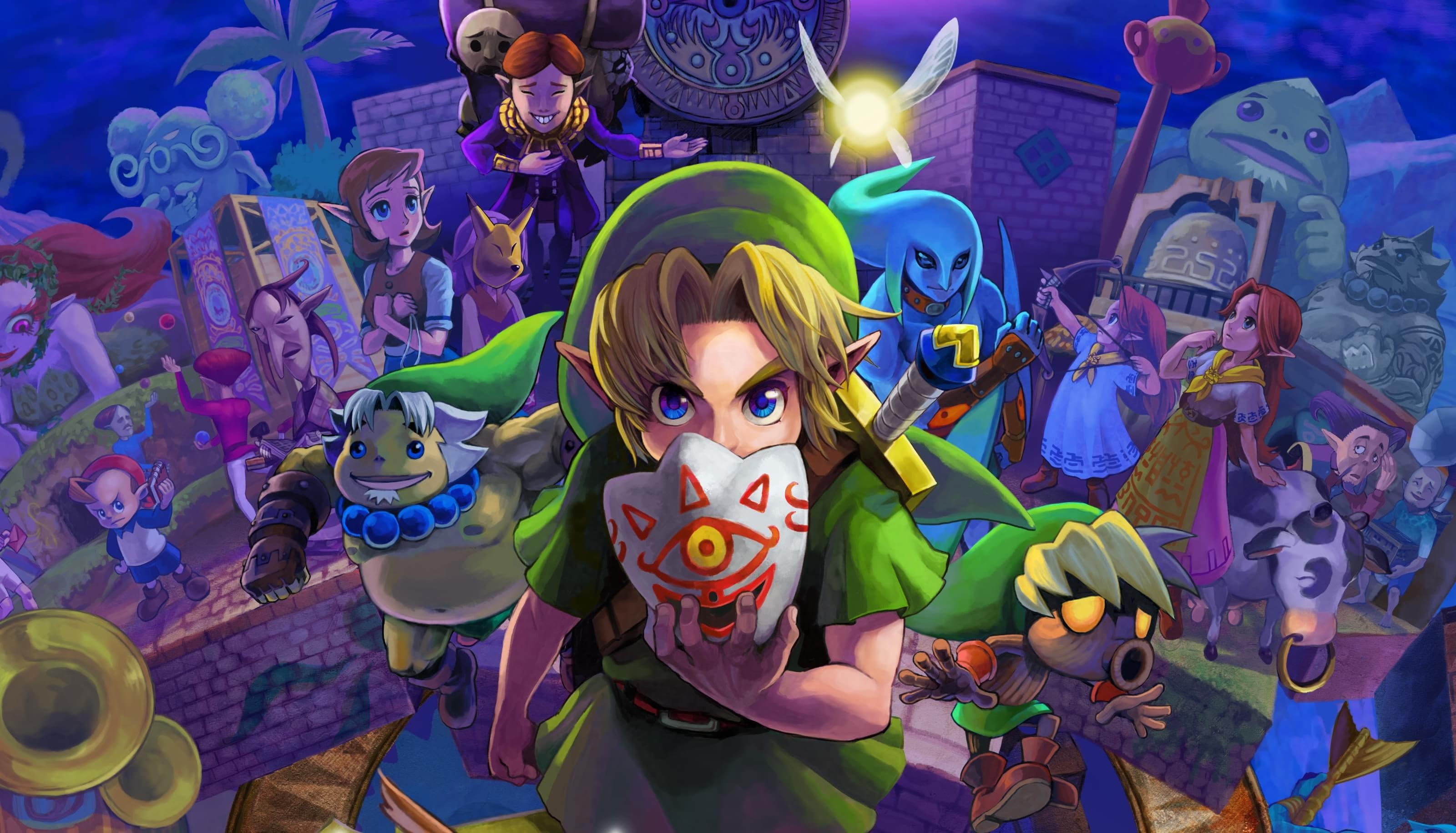 mask, Cremia, The Legend of Zelda, night, celebration, Link, Happy Mask Salesman, The Legend of Zelda: Majoras Mask, leisure activity, lifestyles, people, HD Wallpaper