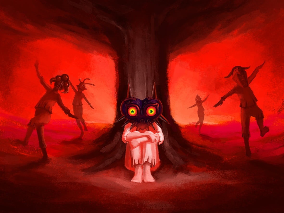 bizarre, horror, people, full length, adult, The Legend of Zelda, creativity, witch, monster - fictional character, illustration, The Legend of Zelda: Majoras Mask, HD Wallpaper