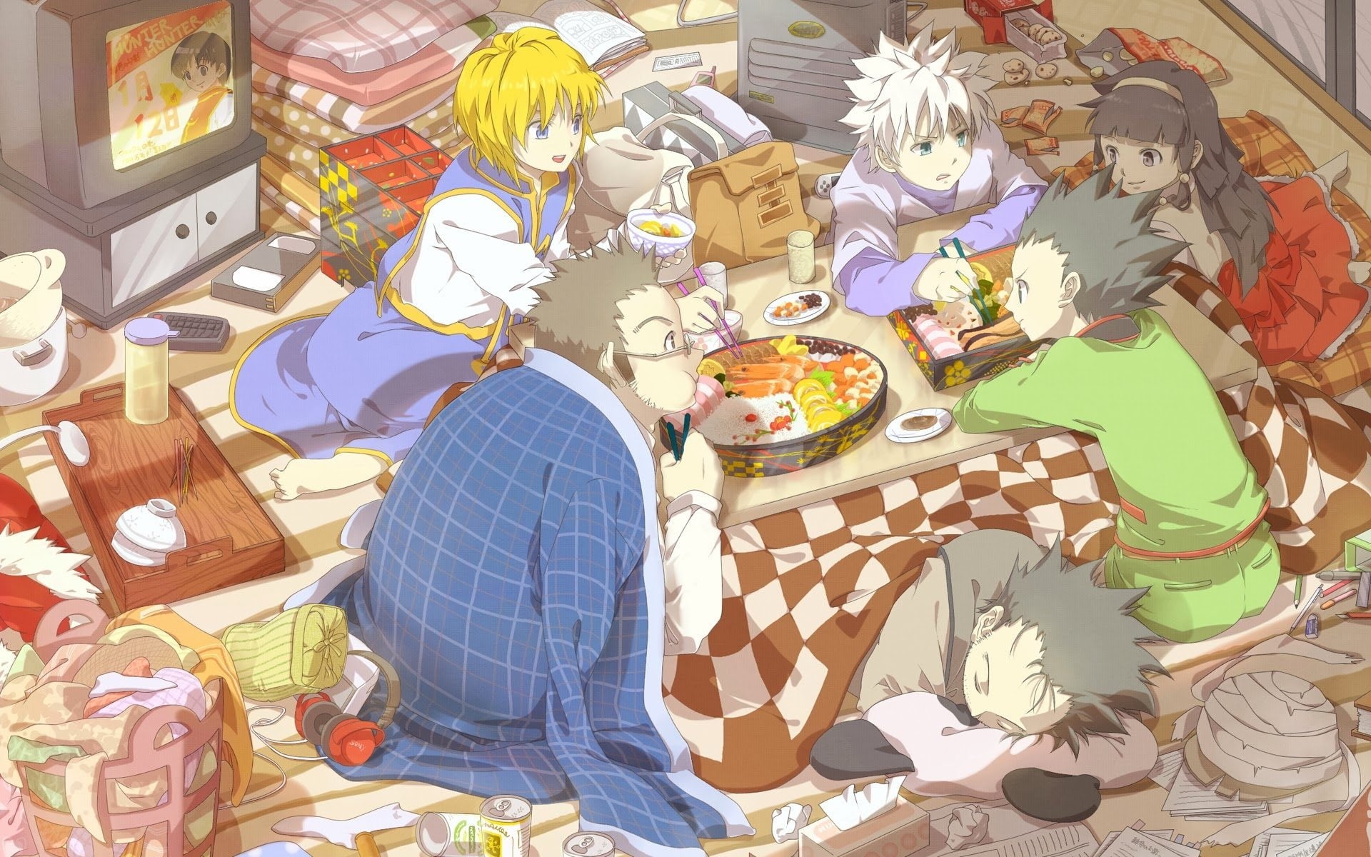 kurapika, Hunter x Hunter, 1080P, leorio, Anime, gon, Leorio Paradinight, Alluka, killua, Gon Freecss, Pario, Kurapika (Hunter × Hunter), Killua, HD Wallpaper