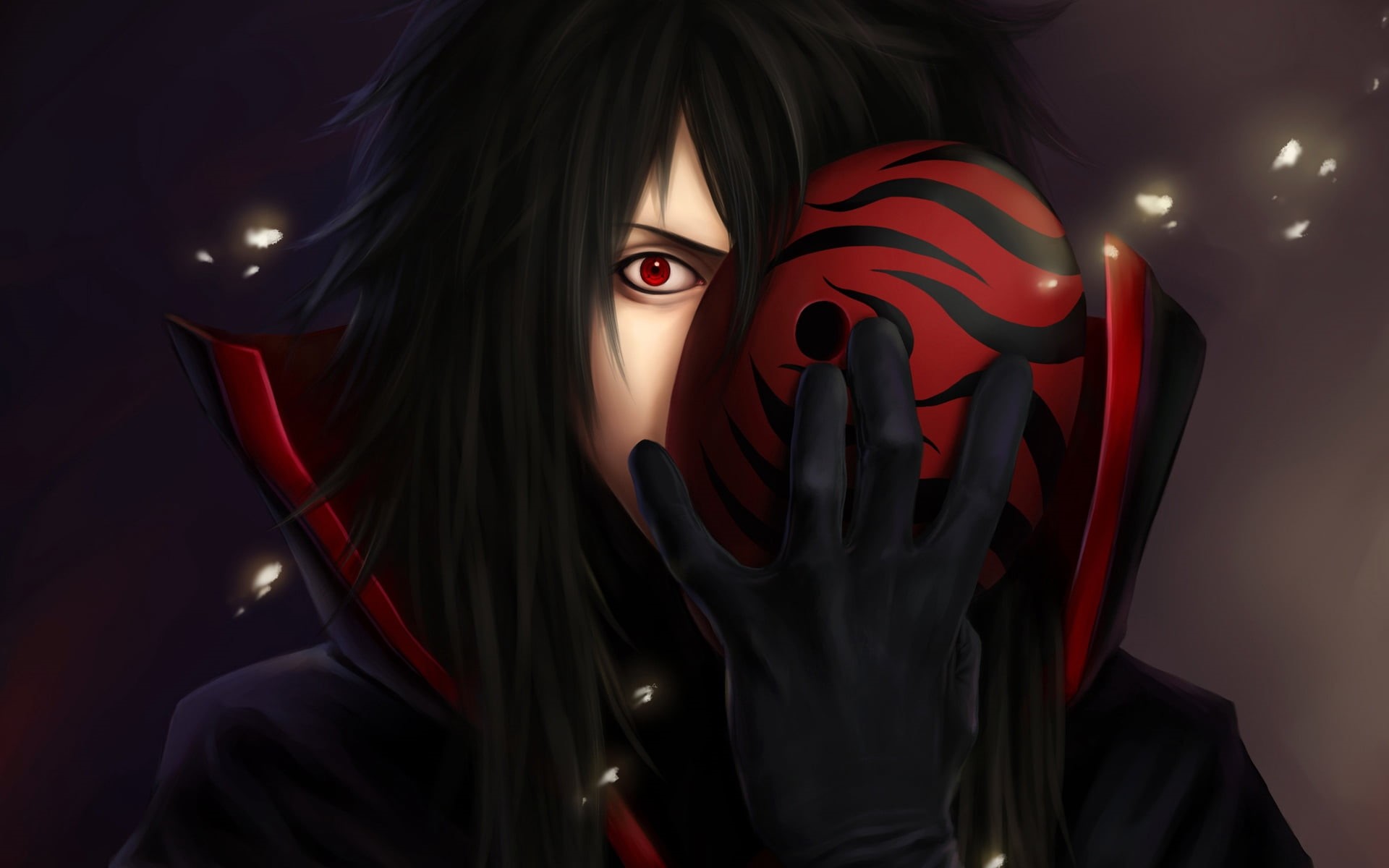 fantasy, devil, mask, red, illustration, madara, evil, vector, dark, mystery, women, human Face, front view, females, mask - disguise, computer Graphic, HD Wallpaper