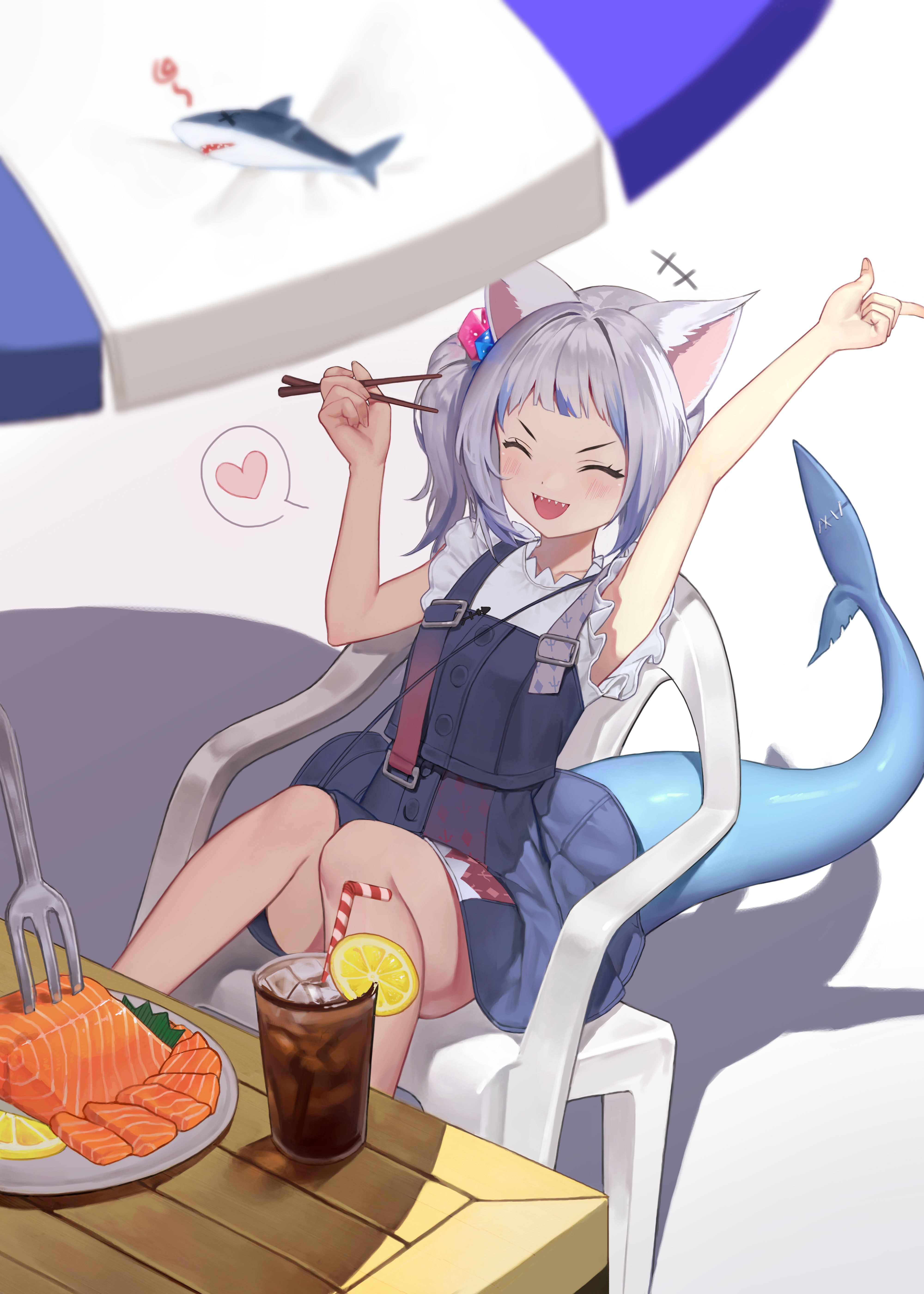 anime, anime girls, SugarHigh, Hololive, Gawr Gura, 5K, Phone HD Wallpaper
