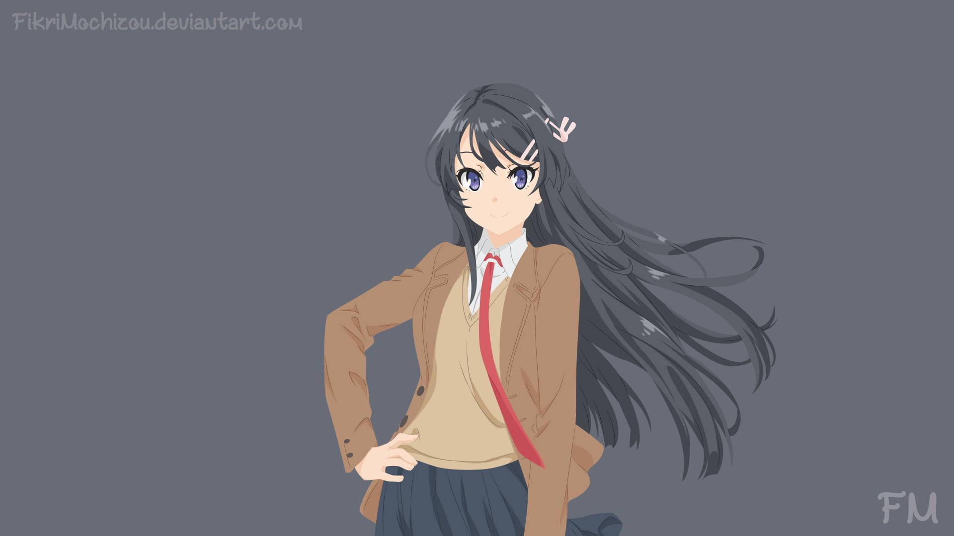 1080P, Mai Sakurajima, Rascal Does Not Dream of Bunny Girl Senpai, Anime, HD Wallpaper