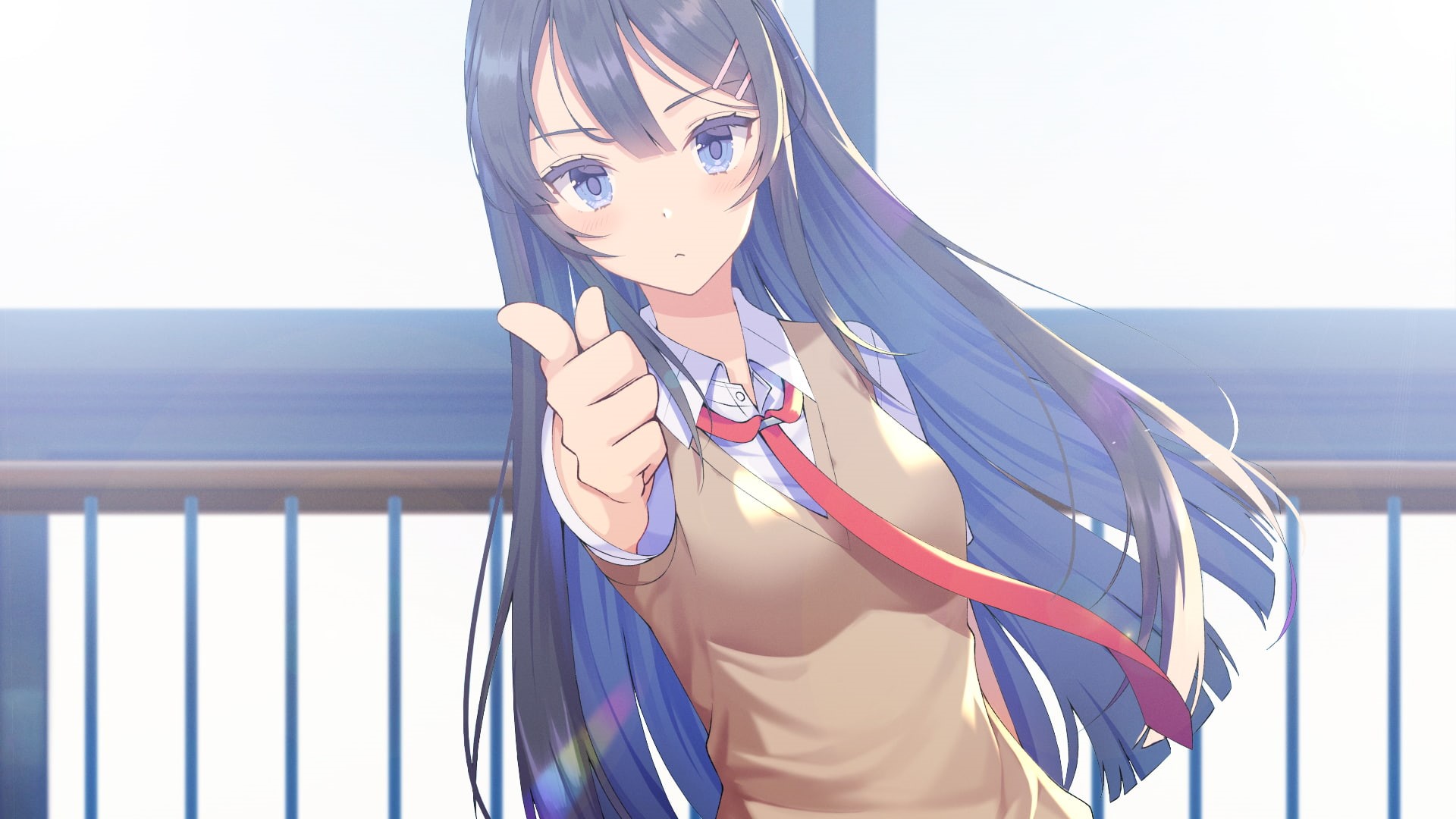 1080P, Mai Sakurajima, Rascal Does Not Dream of Bunny Girl Senpai, Anime, HD Wallpaper