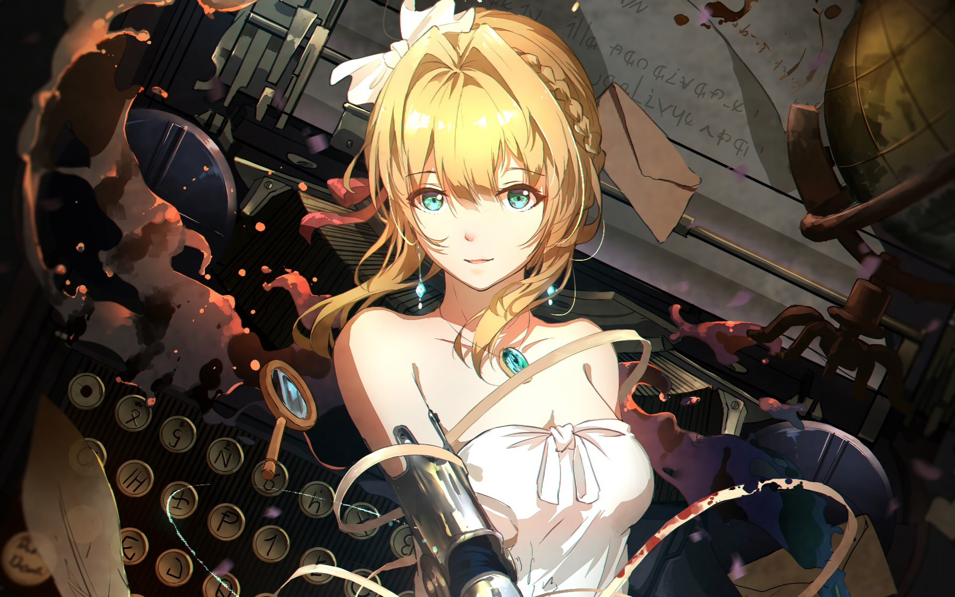 Violet Evergarden, Blue Eyes, Girl, 1080P, Anime, Violet Evergarden (Character), Blonde, HD Wallpaper