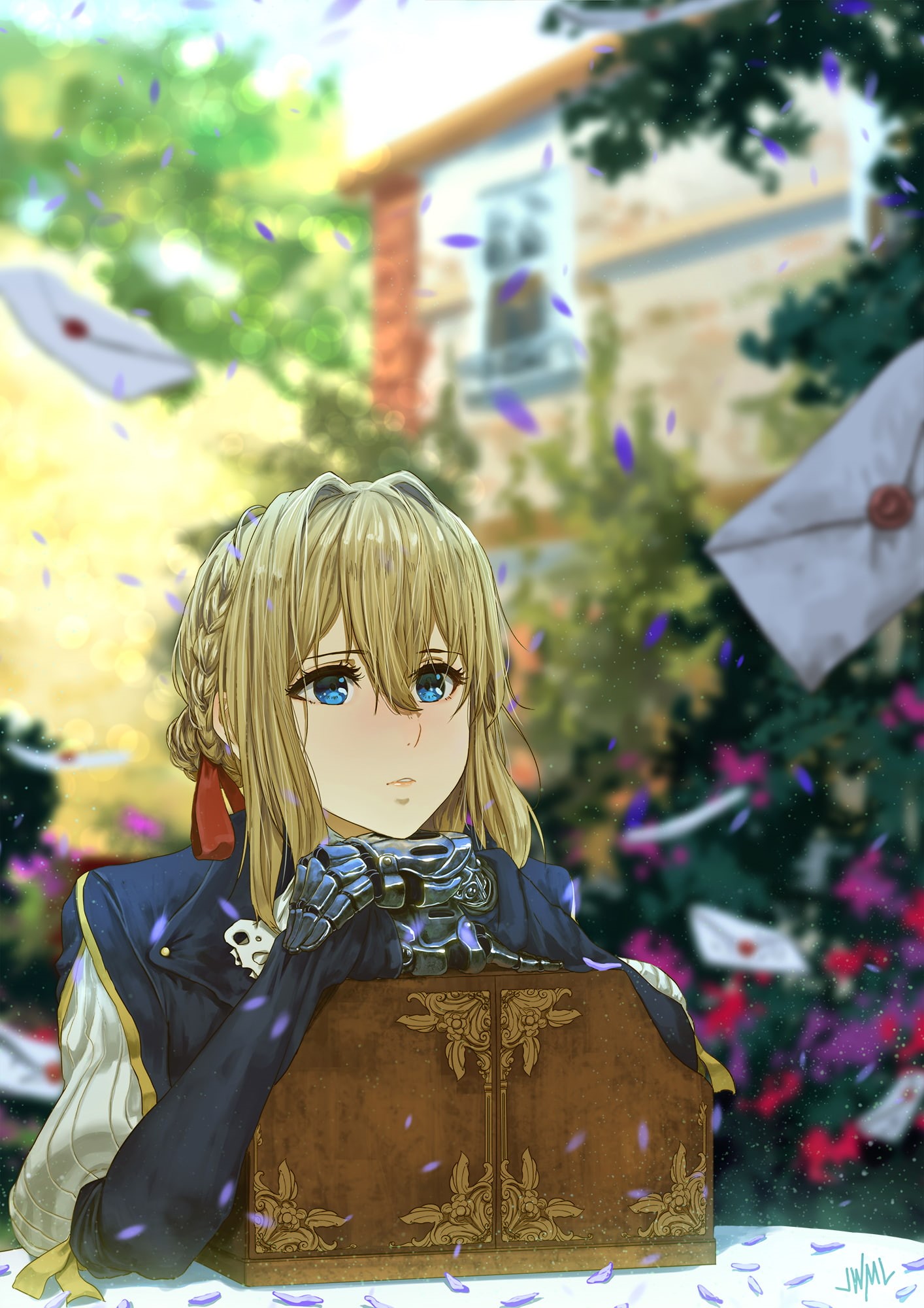 blue eyes, Violet Evergarden, blonde, 1080P, anime, anime girls, Phone HD Wallpaper