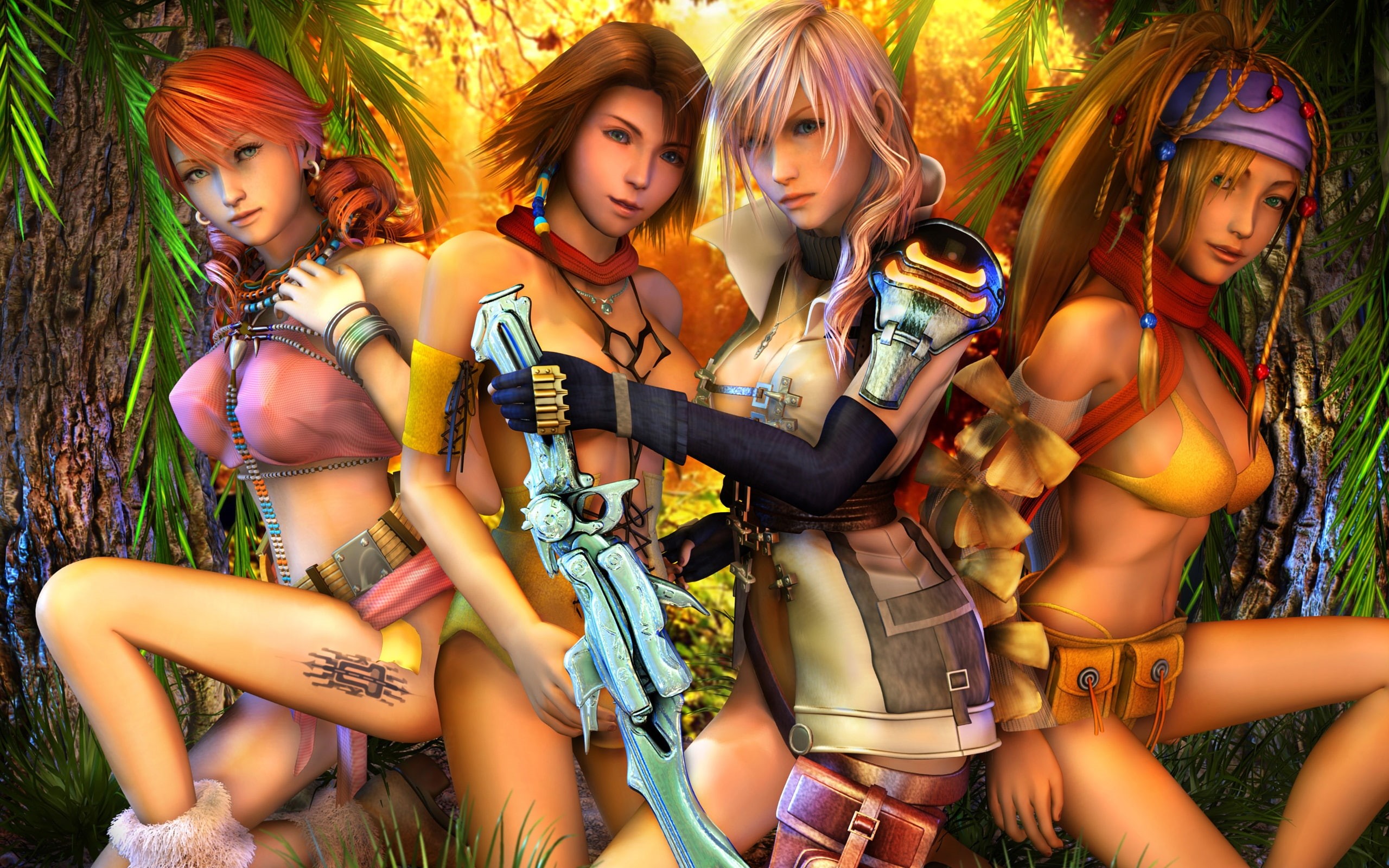 Fantasy, Girls, Final, female, anime, characters, 2K, xiii, Beautiful, HD Wallpaper