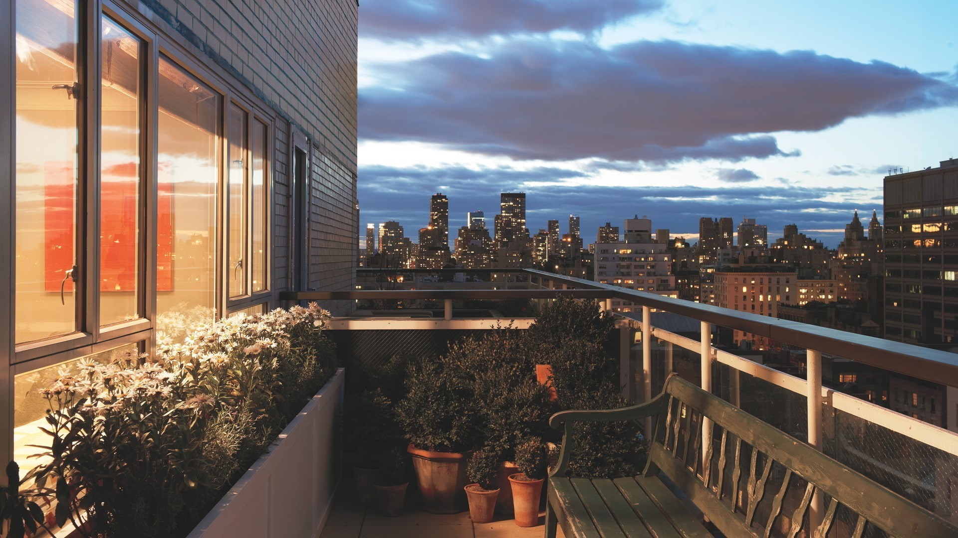 built structure, residential district, sky, building exterior, city, day, plant, outdoors, reflection, balcony, tree, cloud - sky, office building exterior, HD Wallpaper