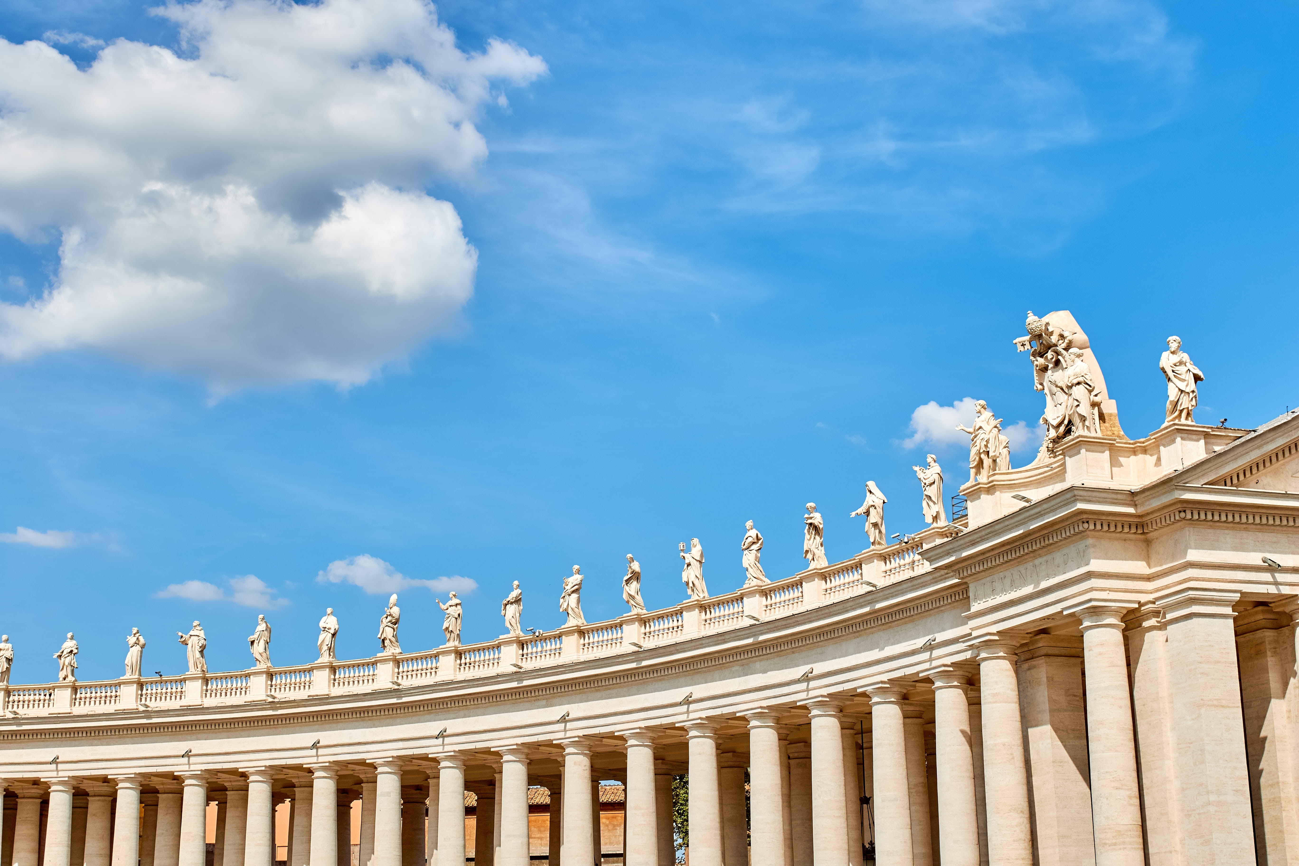 classical style, rome, pope, roman, city gate, building exterior, built structure, neo-classical, human representation, city, outdoors, italy, travel, colonnade, HD Wallpaper