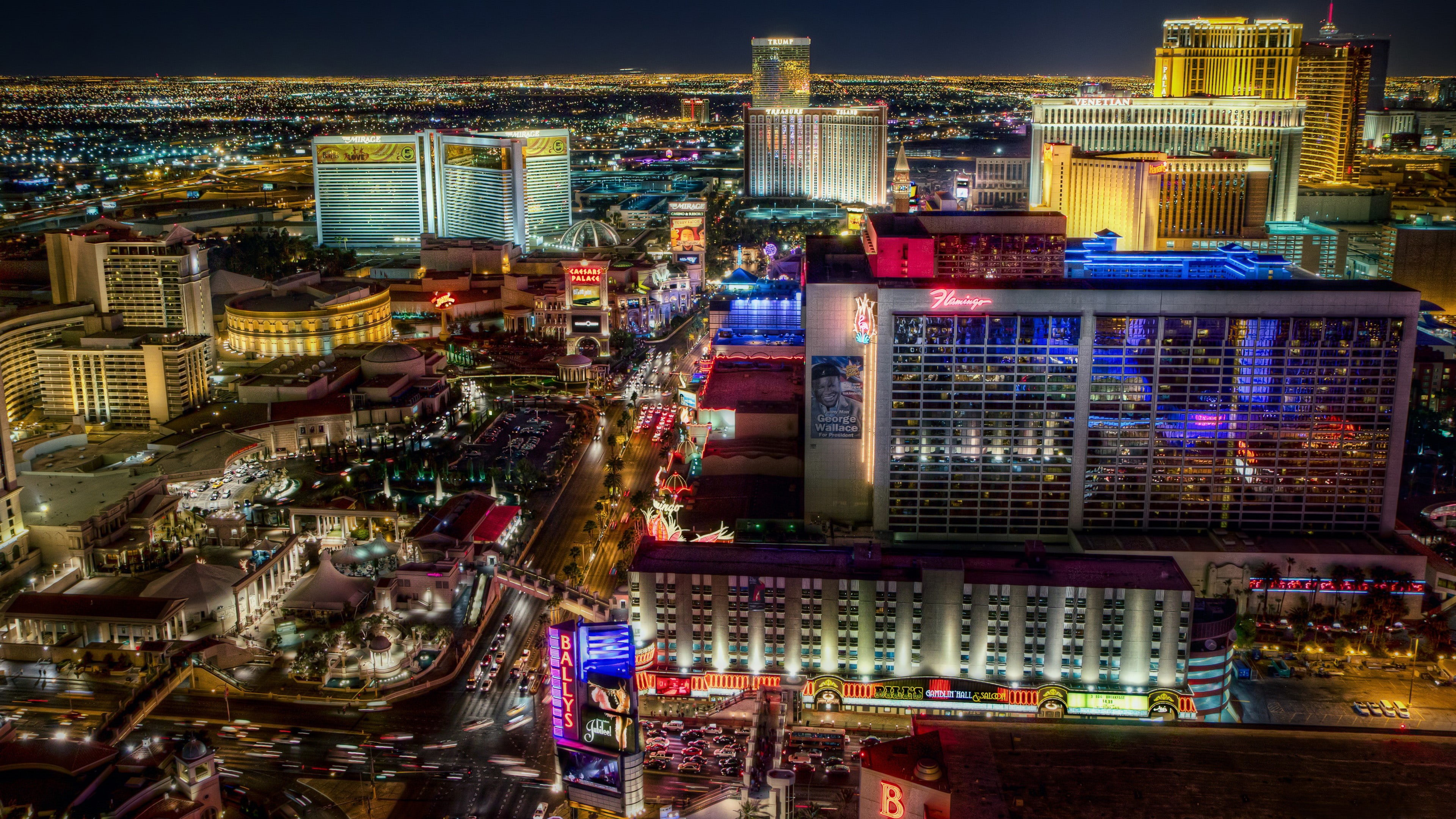 4K, luxury, north, bellagio, mirage, caesar, las, flamingo, vegas, paris, hotels, casino, hd, nevada, america, HD Wallpaper