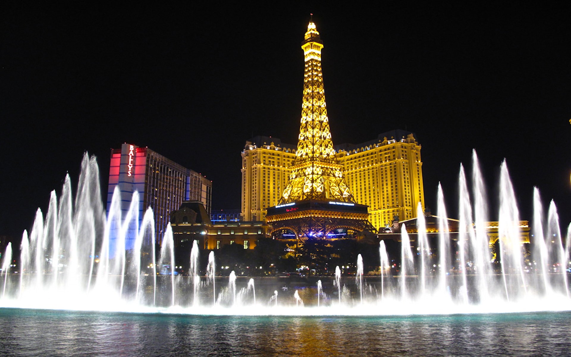 vegas, windows, nevada, bellagio, eiffel, hotel, fountains, paris, tower, desktop, las, 1080P, HD Wallpaper