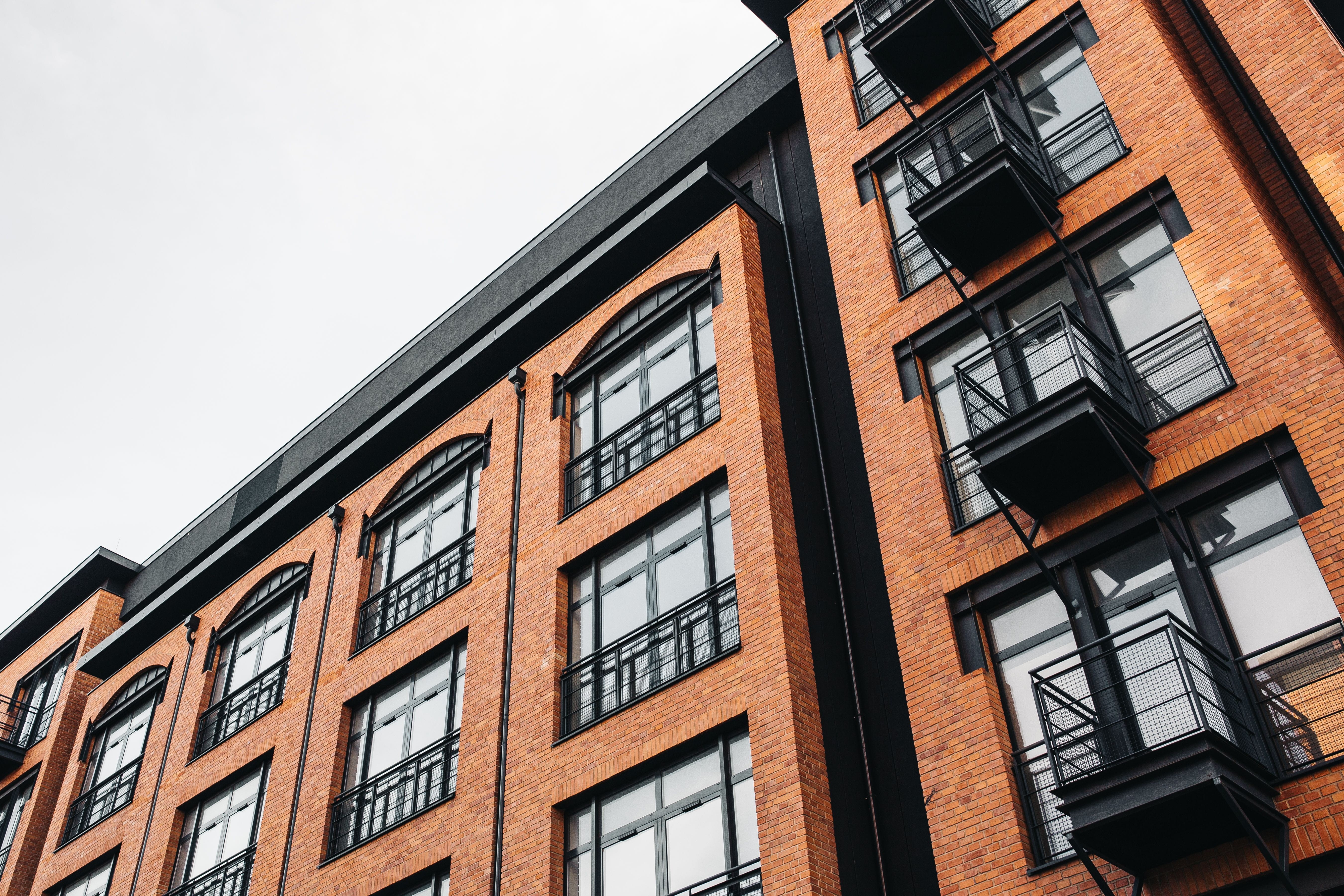 windows, brick, bricks, factory, no people, old, house, Revitalized, outdoors, fire escape, Architecture of the city, window, building Exterior, low angle view, HD Wallpaper