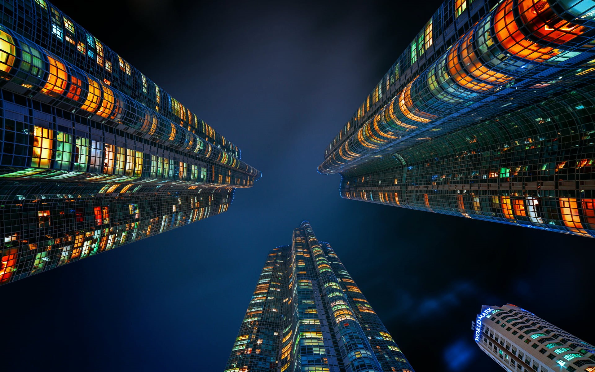 asia, built Structure, building, city, urban Skyline, nighttime, tower, city Life, dark, architecture, tall - High, urban Scene, glass - Material, cityscape, HD Wallpaper