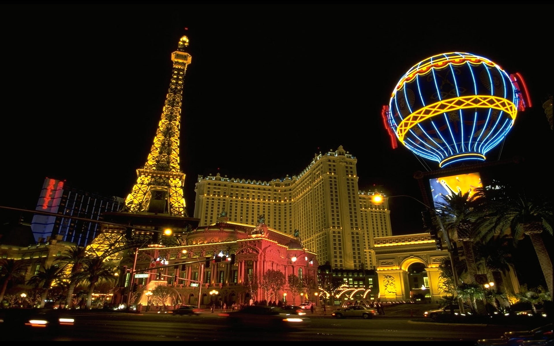 vegas, tower, desktop, paris, 1080P, nevada, city, hd, night, las, eiffel, HD Wallpaper