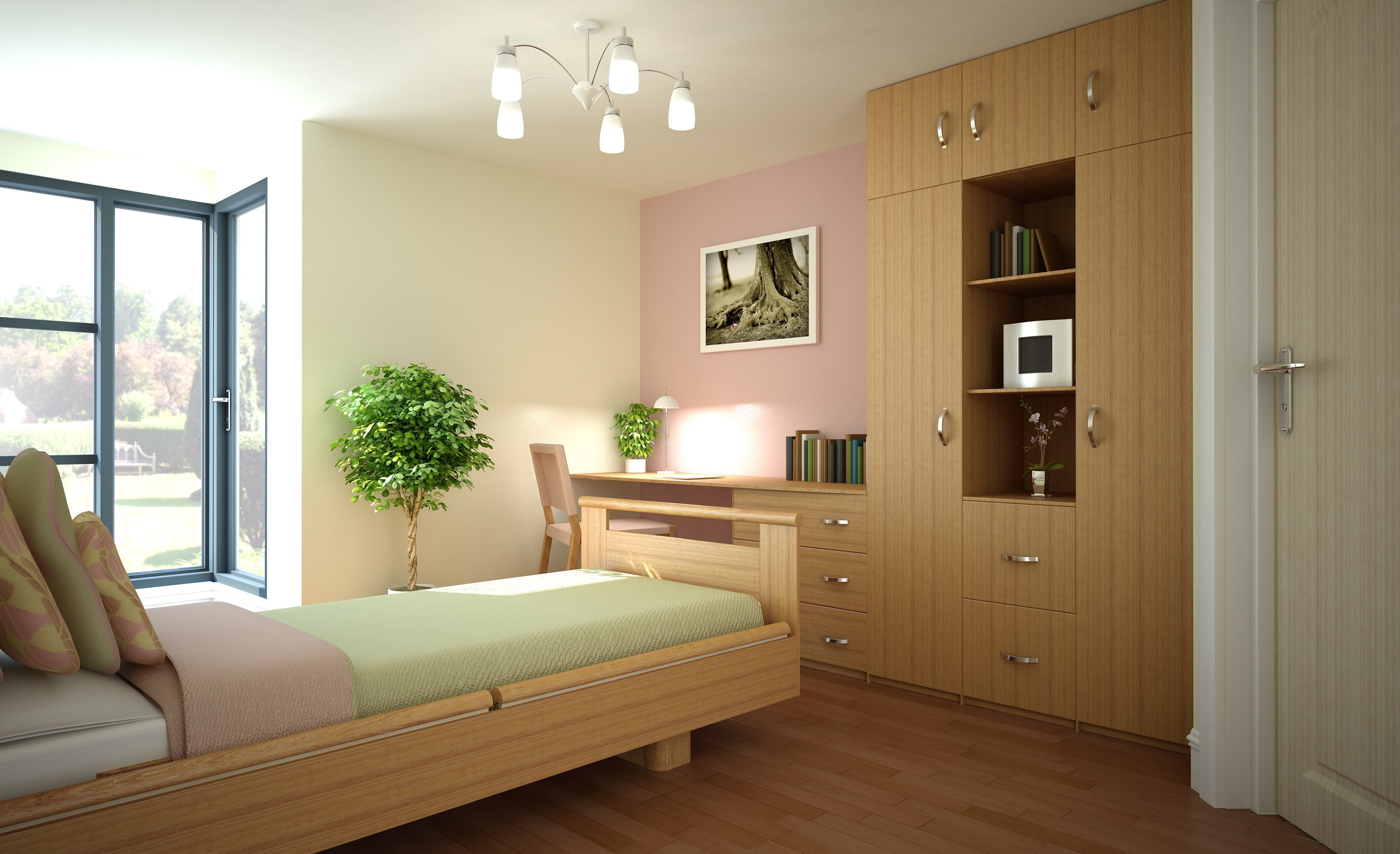 mansion, bedroom, 2K, ceiling, comfortable, carpet - Decor, cushion, home Interior, wide, relaxation, living room, house, residential Building, furniture, HD Wallpaper