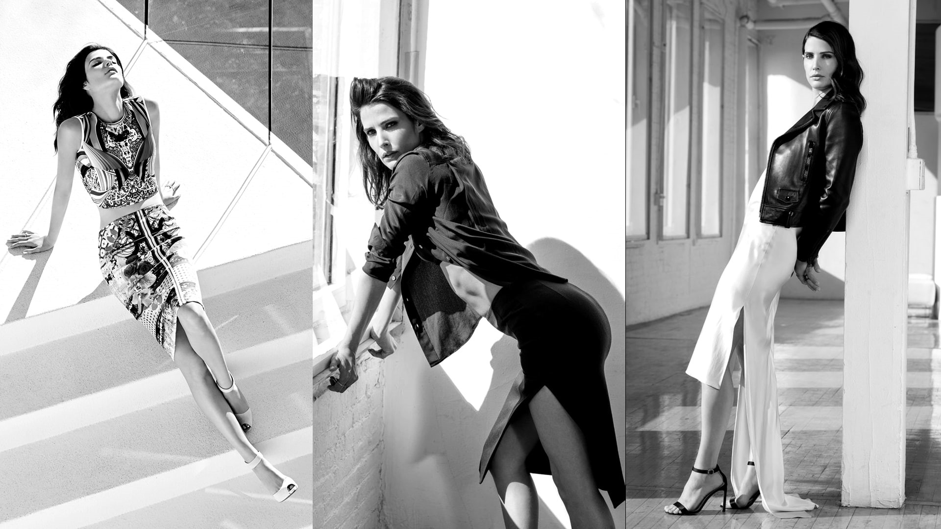 people, collage, adult, beautiful woman, women, indoors, clothing, young women, casual clothing, mirror, reflection, representation, Cobie Smulders, window, HD Wallpaper