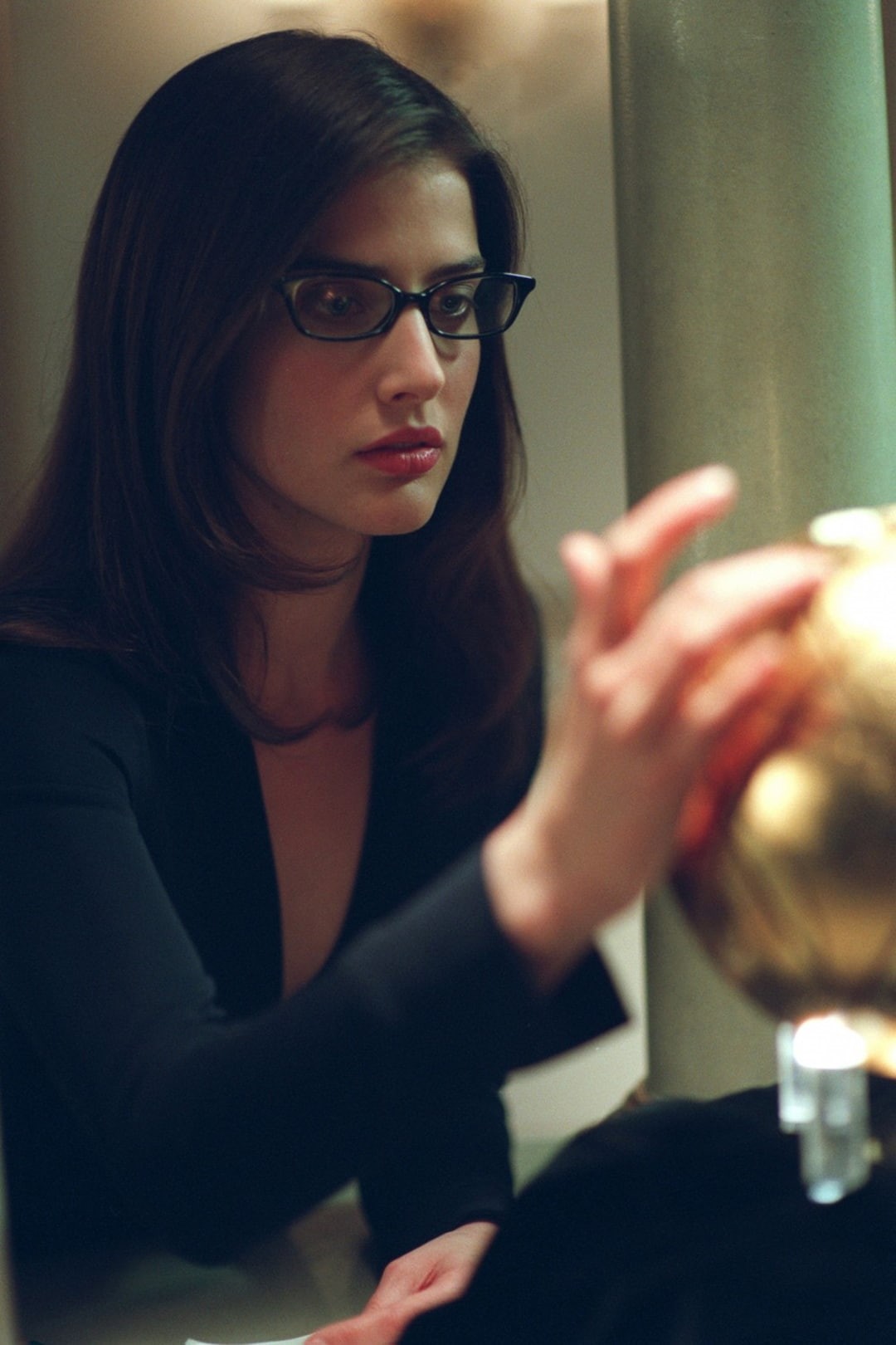 women, Cobie Smulders, actress, brunette, 720P, portrait display, women with glasses, Phone HD Wallpaper