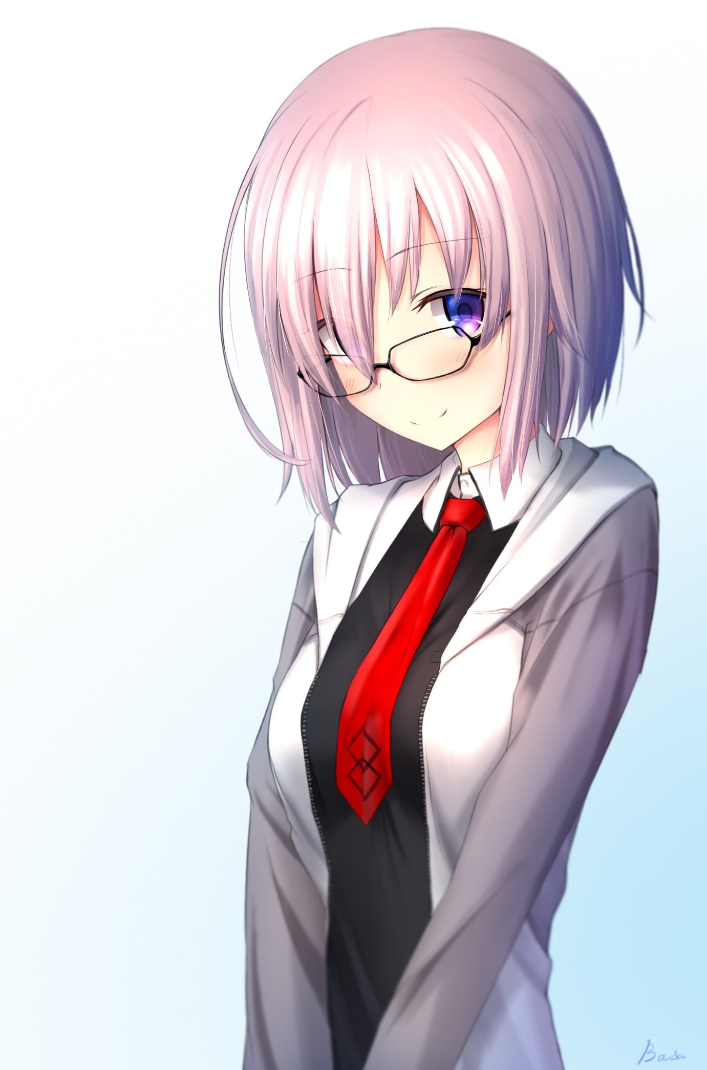cyborg, clothing, studio shot, beautiful people, beautiful woman, pink, short hair, women, portrait, indoors, glasses, young adult, haired, 1080P, Phone HD Wallpaper