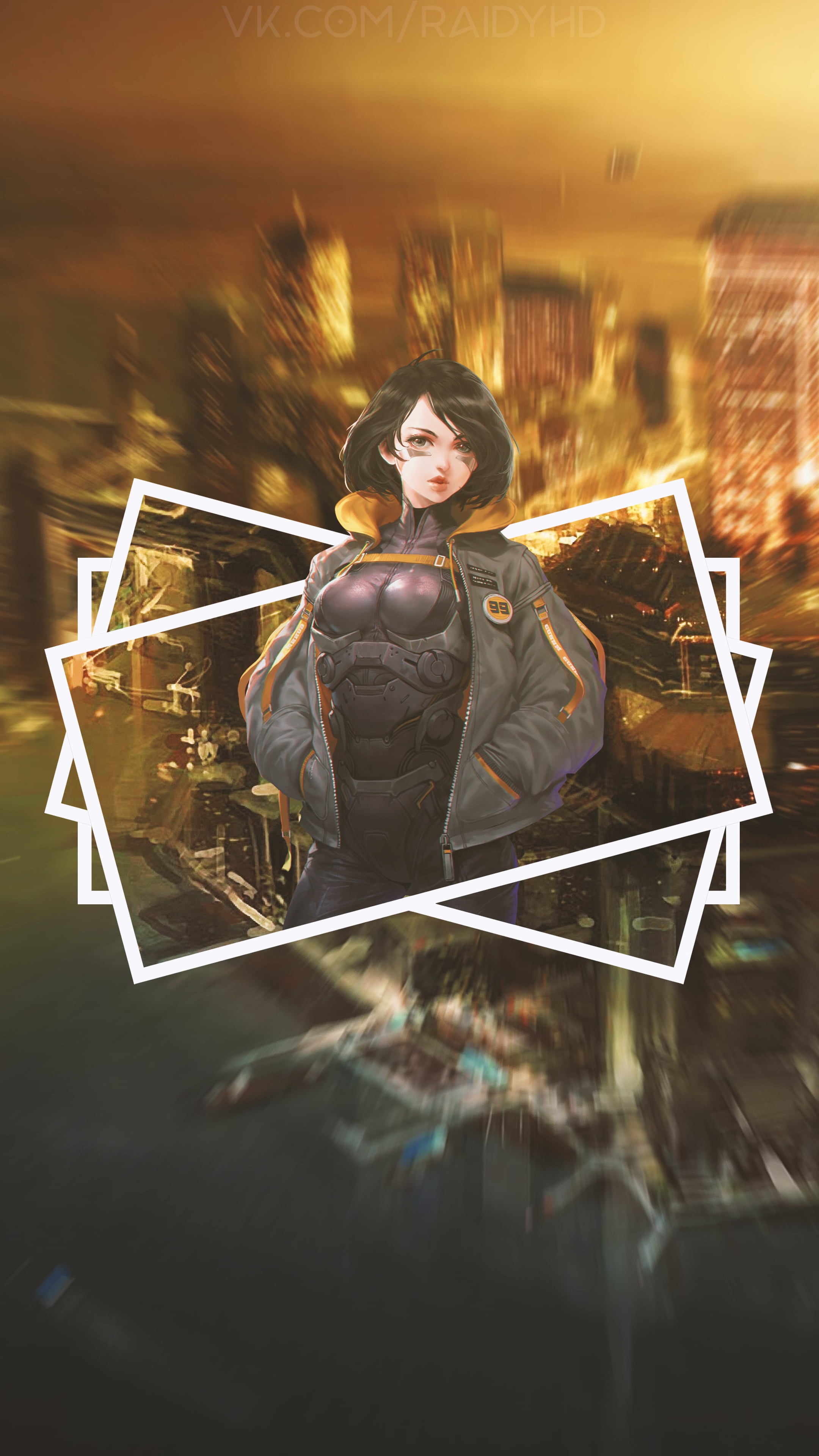 4K, anime, Alita: Battle Angel, anime girls, picture-in-picture, Phone HD Wallpaper
