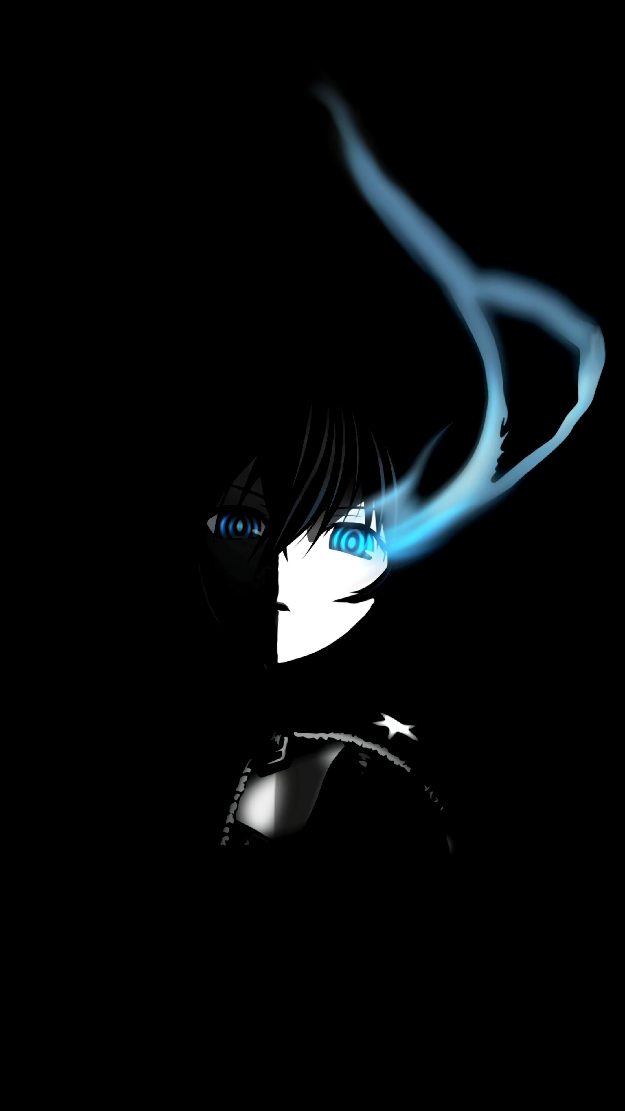 anime, anime girls, amoled, Black Rock Shooter, 4K, Phone HD Wallpaper