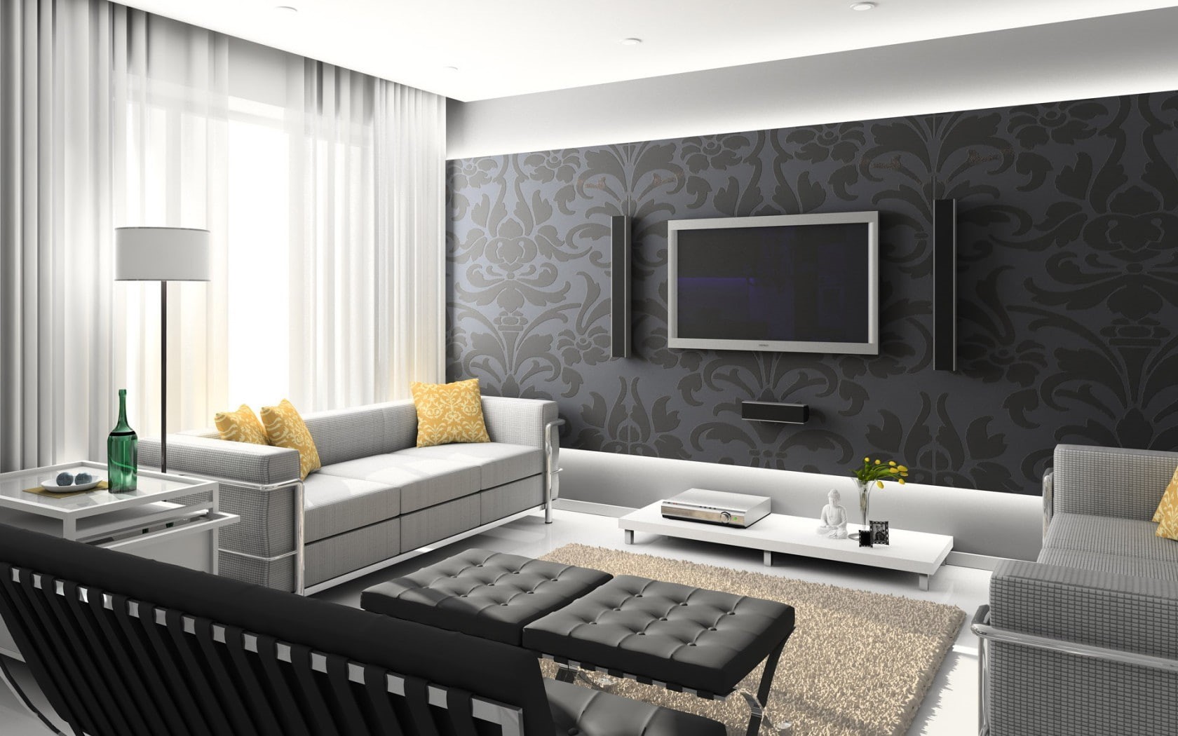 interior design, 720P, indoors, living rooms, HD Wallpaper