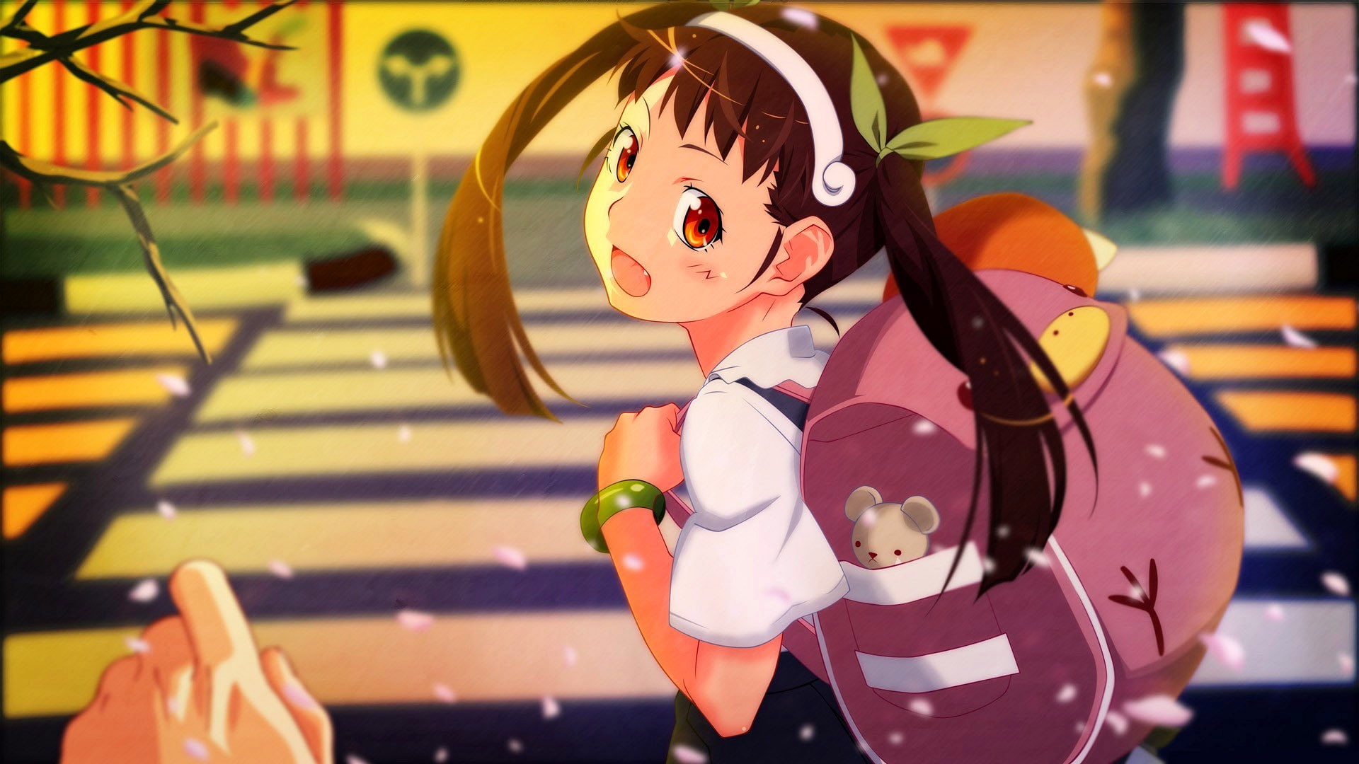 toy, Monogatari Series, anime girls, representation, outdoors, 1080P, leisure activity, focus on foreground, art and craft, childhood, day, twintails, HD Wallpaper