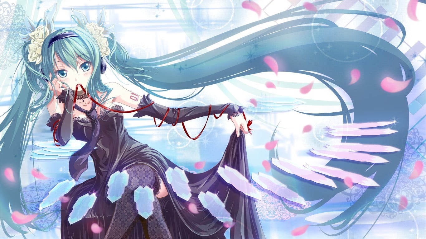 representation, twintails, anime girls, carousel, Vocaloid, women, amusement park ride, leisure activity, creativity, standing, arts culture and entertainment, HD Wallpaper