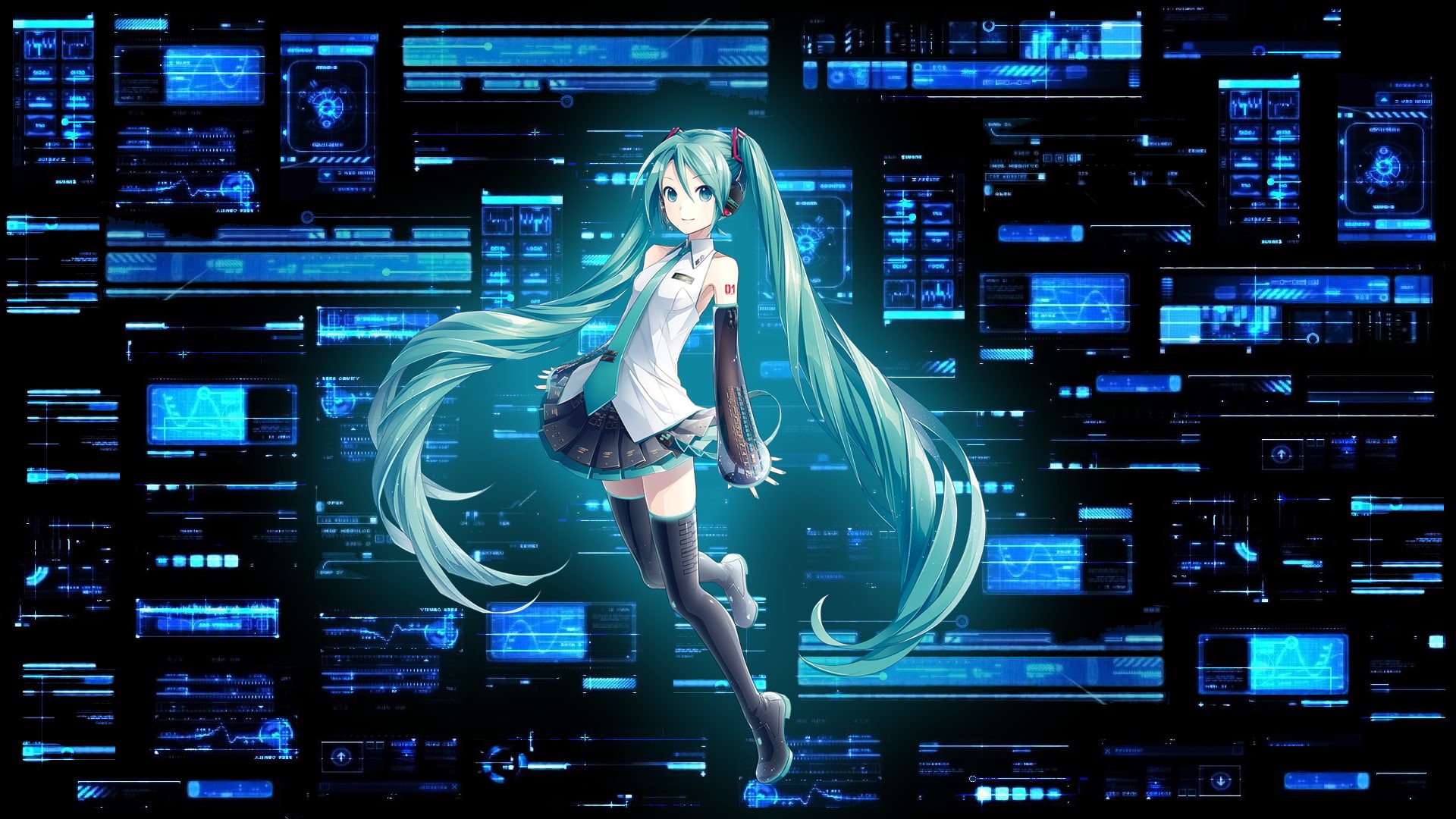 indoors, clothing, night, technology, hair, futuristic, adult, women, illuminated, fashion, full length, young women, young adult, hairstyle, Hatsune Miku, HD Wallpaper