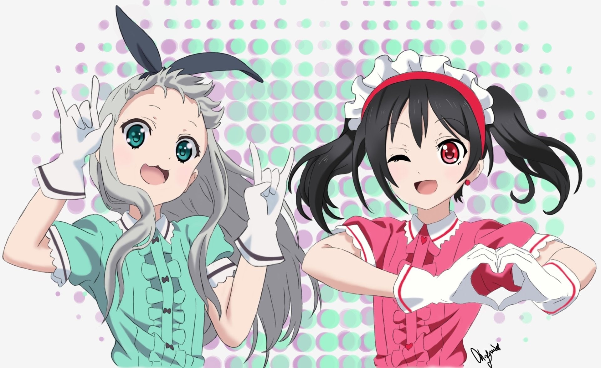 Nico Yazawa, Crossover, 1080P, Anime, Love Live!, Blend S, Hideri Kanzaki, HD Wallpaper