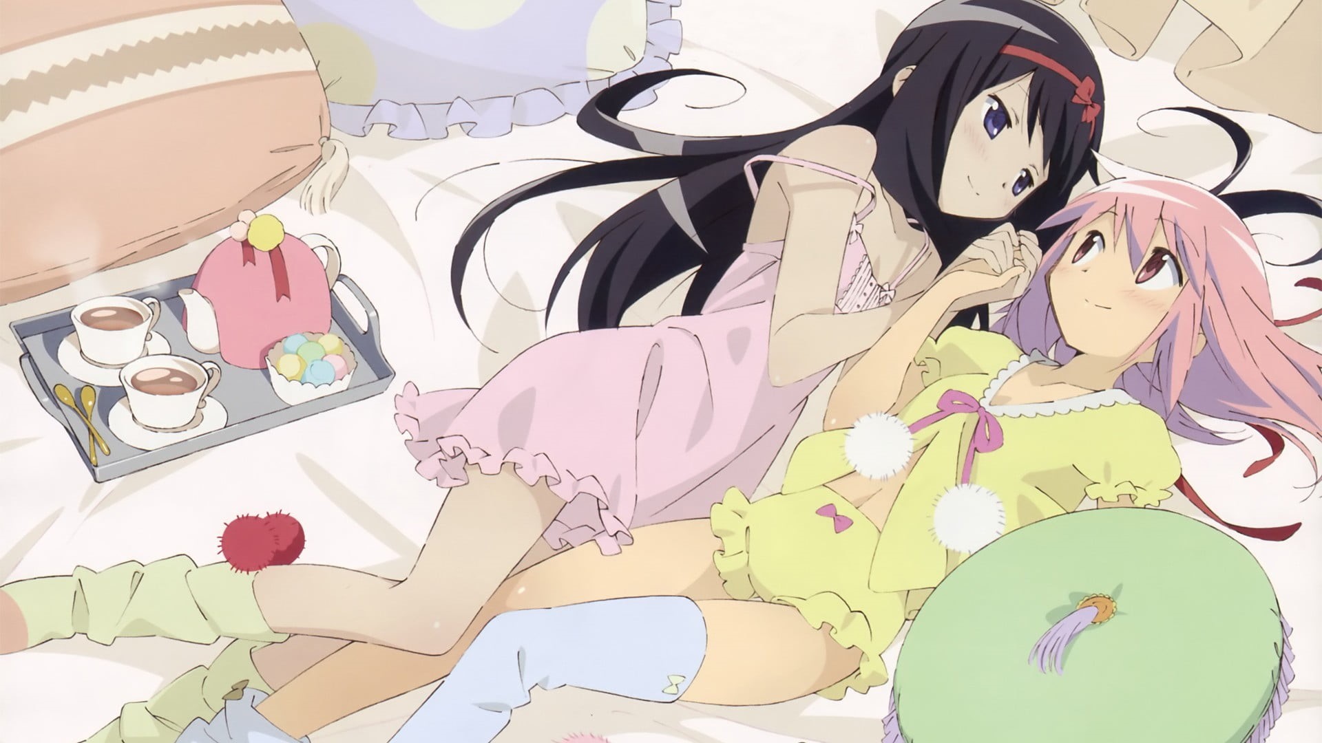 variation, close-up, for sale, collection, fashion, indoors, creativity, Mahou Shoujo Madoka Magica, Akemi Homura, human representation, craft, high angle view, HD Wallpaper
