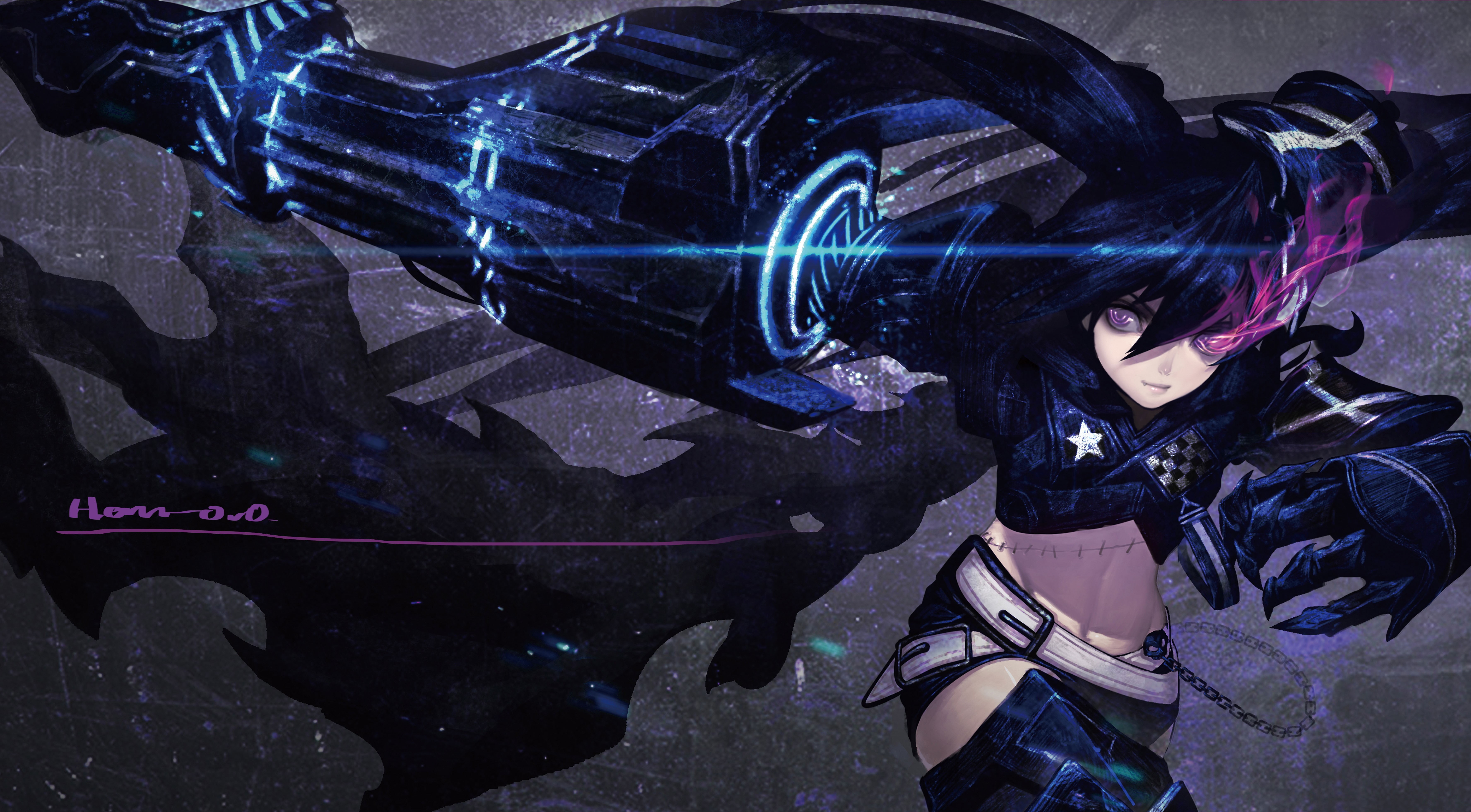 mid adult, adult, front view, mid adult women, women, Black Rock Shooter, young adult, young women, hairstyle, lifestyles, real people, anime girls, Insane Black Rock Shooter, HD Wallpaper