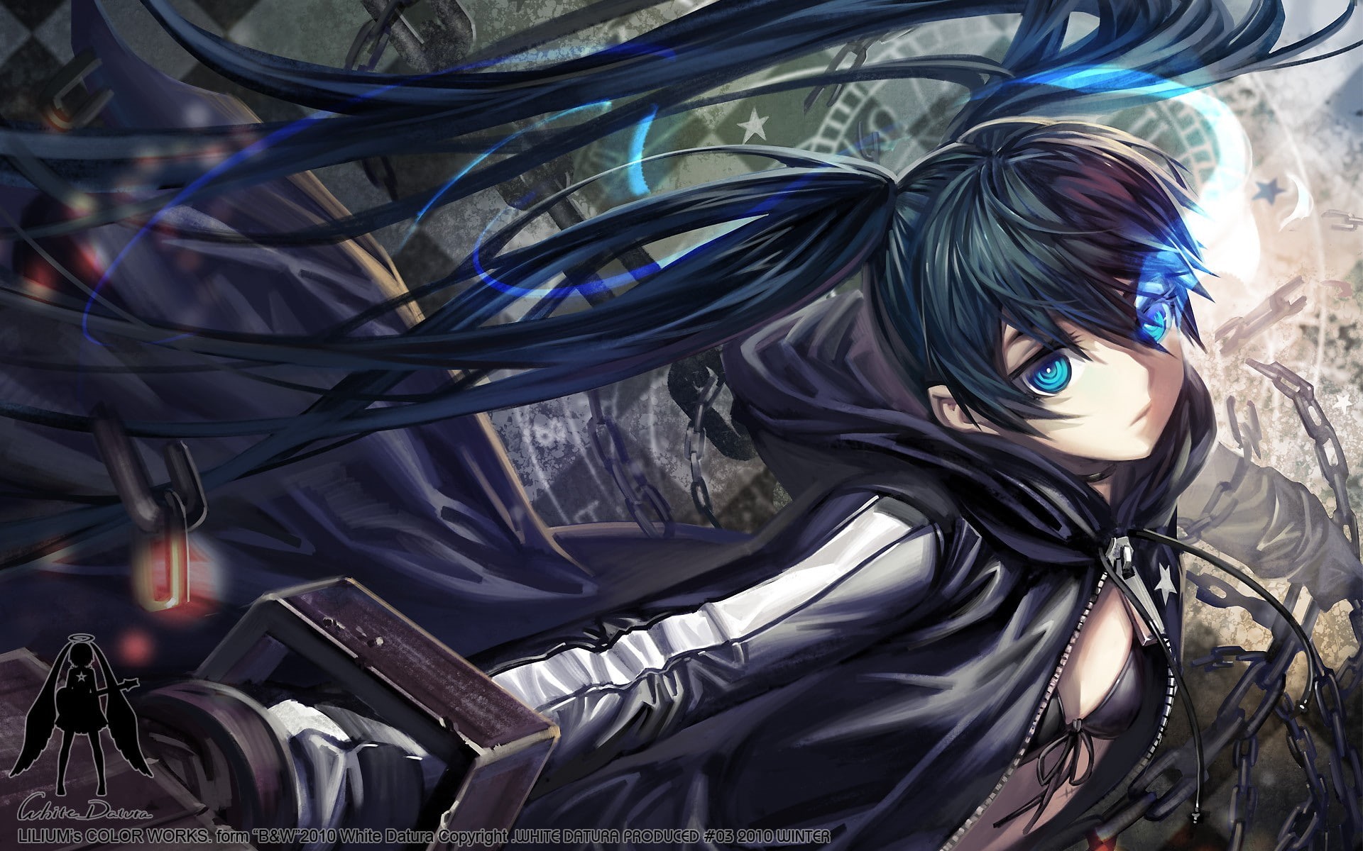 hairstyle, lifestyles, side view, portrait, 1080P, looking at camera, art and craft, representation, day, leisure activity, Black Rock Shooter, real people, HD Wallpaper