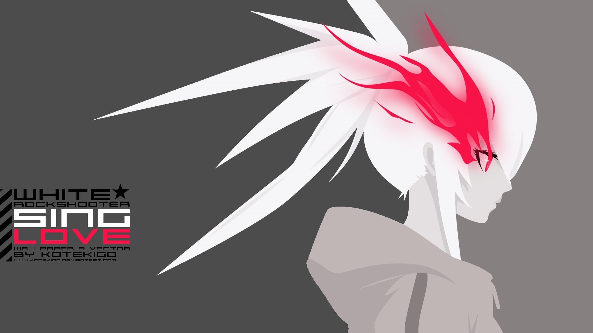 nature, 1080P, flag, black color, Black Rock Shooter, black background, white, minimalism, growth, outdoors, close-up, anime, creativity, flying, studio shot, HD Wallpaper