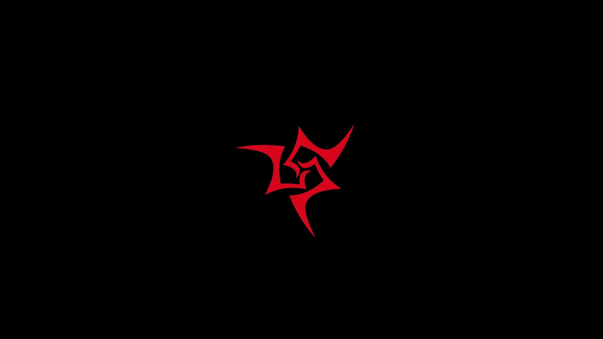 minimalism, sky, air vehicle, studio shot, black background, copy space, Fate Series, 1080P, no people, airplane, outdoors, star shape, red, flying, black color, HD Wallpaper