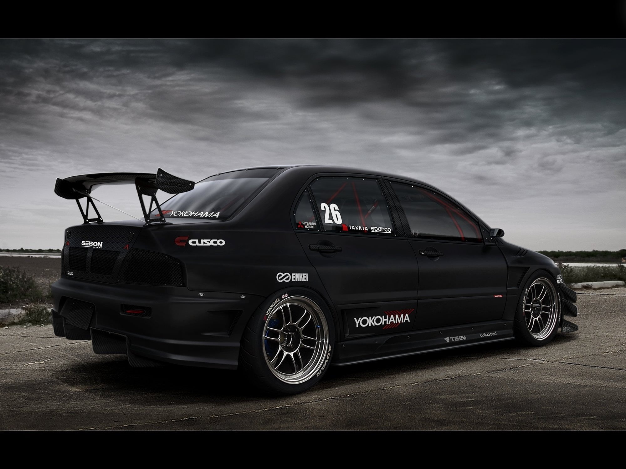 evo ix, outdoors, modern, no People, technology, mode of transportation, view, competition, day, motion, black, digital composite, journey, fuel and Power Generation, HD Wallpaper