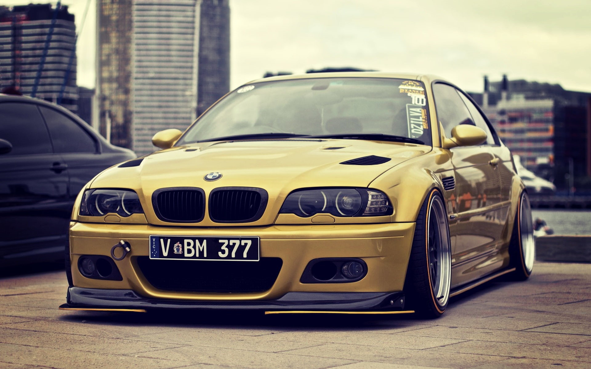 BMW, e, Gold, Car, 1080P, m, yellow, HD Wallpaper