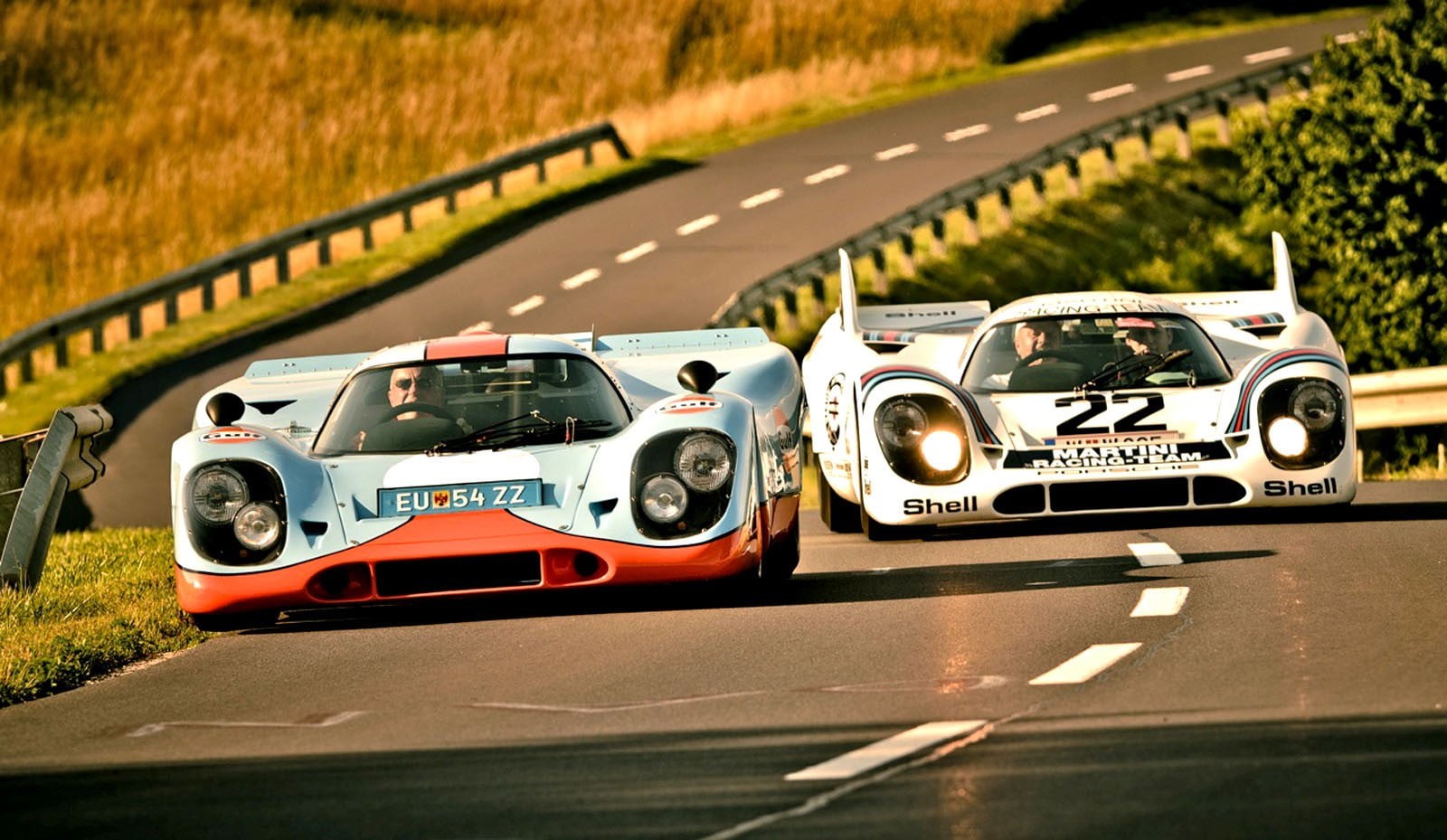 speed, outdoors, sports, nature, land vehicle, Porsche, Martini, road trip, transportation, blue, retro styled, technology, the past, no people, motion, HD Wallpaper