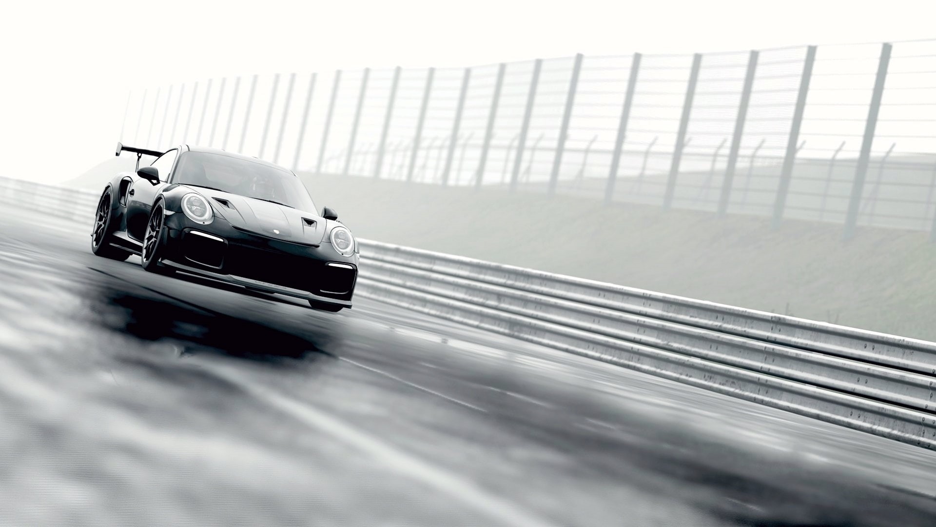 Porsche 911 GT2 RS, black cars, Porsche 911, 1080P, race tracks, sports car, Porsche, car, vehicle, HD Wallpaper