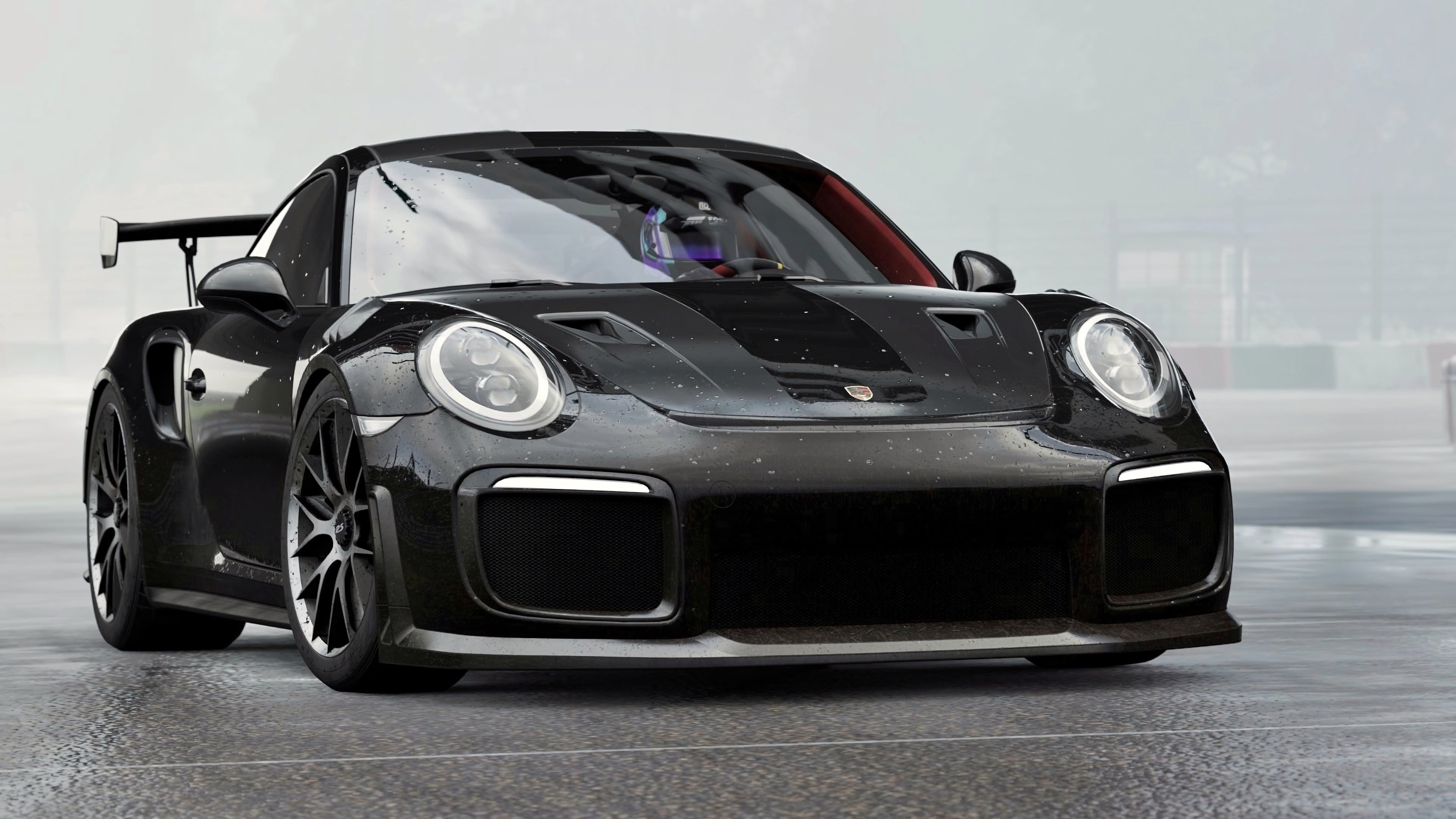 porsche 911 gt2 rs, sports car, race, black, porsche, porsche 911, 4K, HD Wallpaper