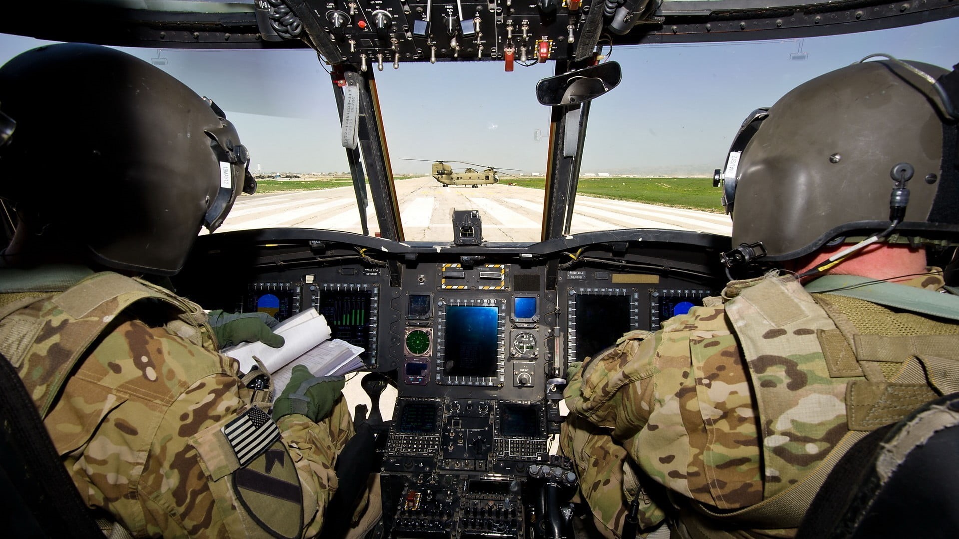 cockpit, pilot, fighter, uniform, mode of transportation, windshield, piloting, interior, control, air vehicle, vehicle seat, vehicle interior, helicopter, HD Wallpaper
