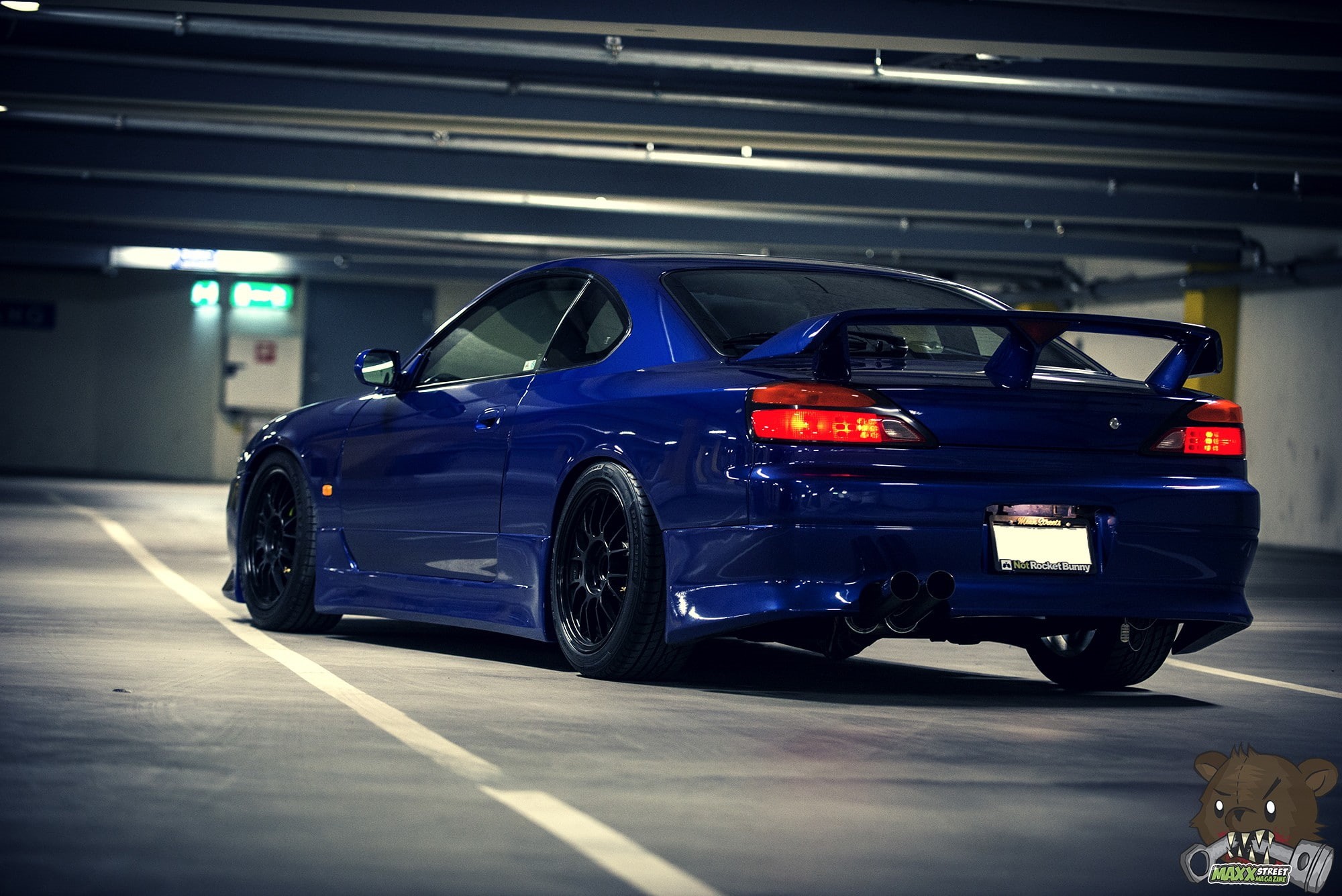 parking lot, driving, retail, city, illuminated, 1080P, automobile industry, mode of transportation, nissan nissan silvia spec r nissan s15 nissan silvia s15 jdm jdm lifestyle japanese cars drift drifting driftcar, HD Wallpaper